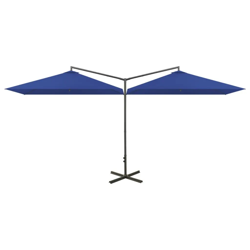 Doppel-Sonnenschirm mit Stahlmast