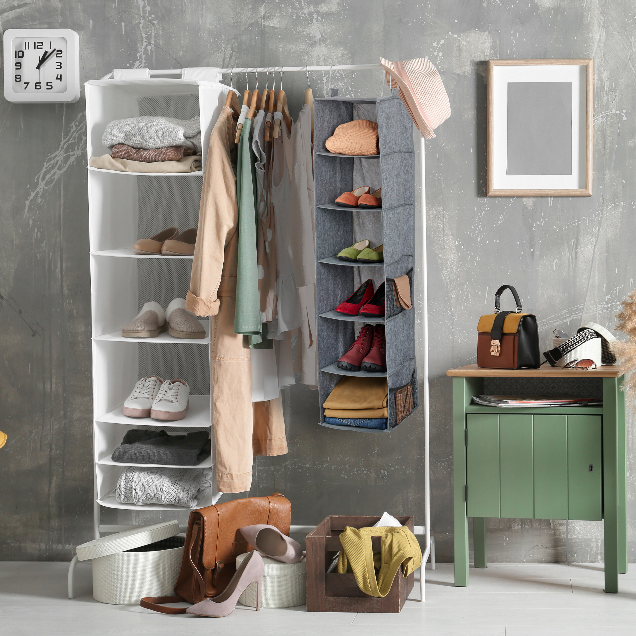 kleiderschrank hängeregal mit 6 fächern kaufen | home24