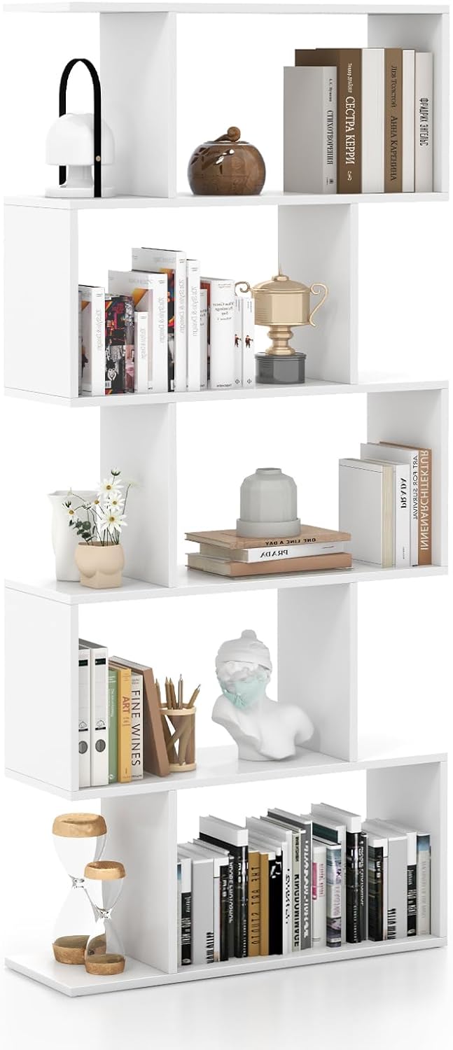 Home Factory Bücherregal „Hydra“ – Modernes Design In Eiche-Optik – Viel Stauraum Für Bücher & Deko – Einfach Montiert