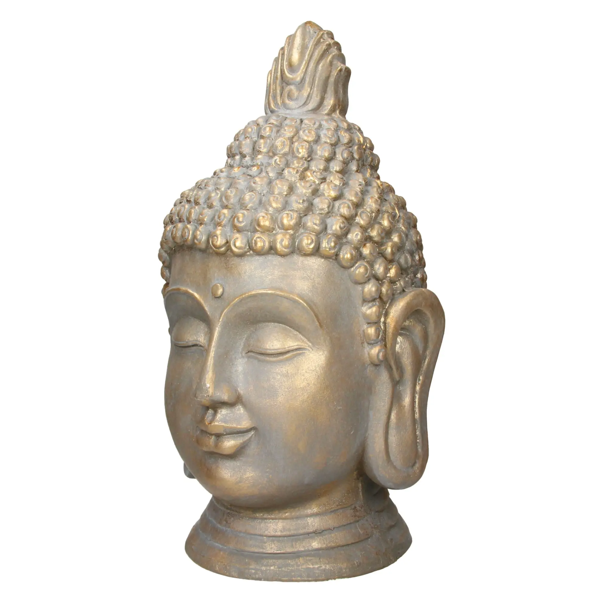 bronze Polyresin 53cm Statue Kopf Buddha