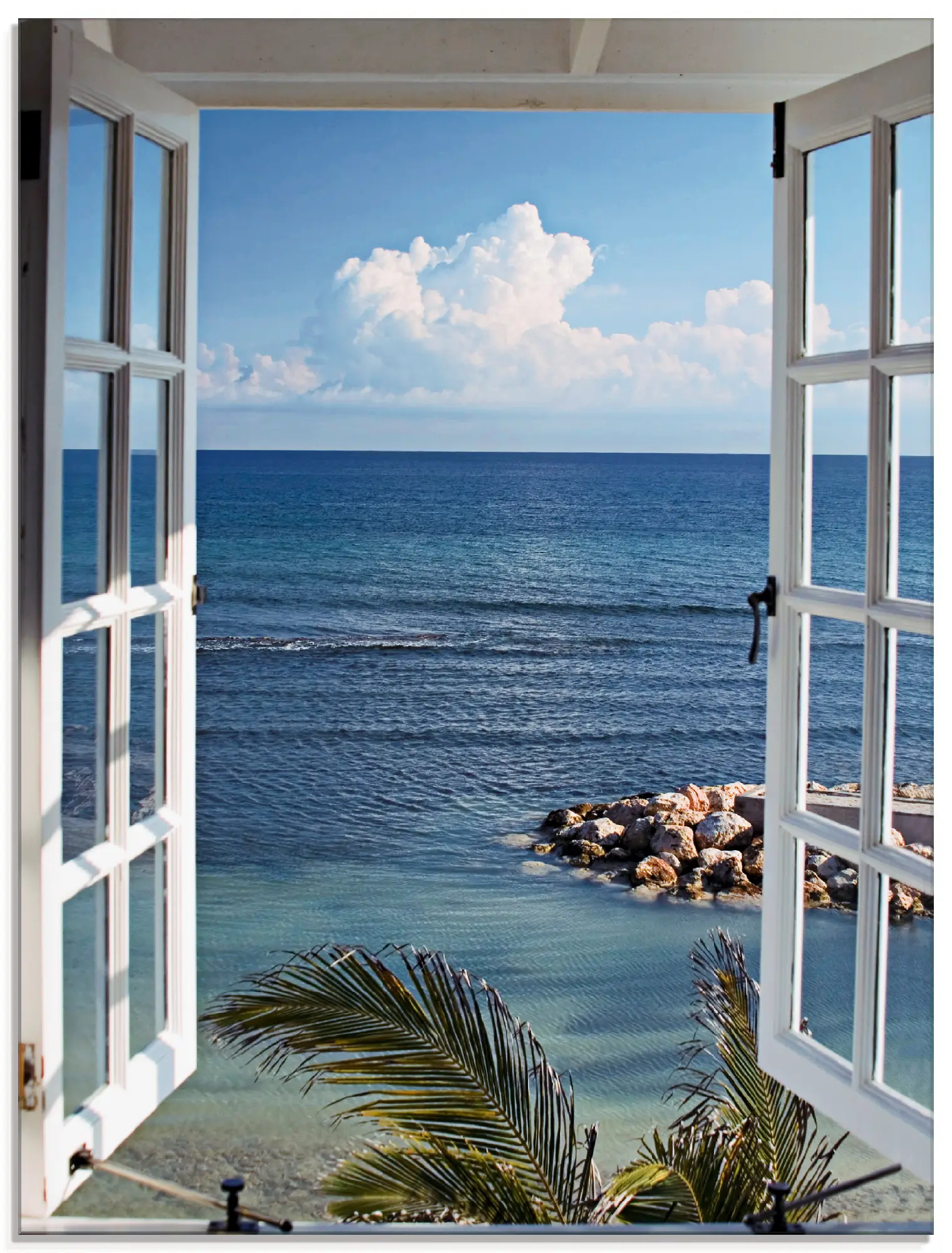Glasbild Fenster zum Paradies | Bilder