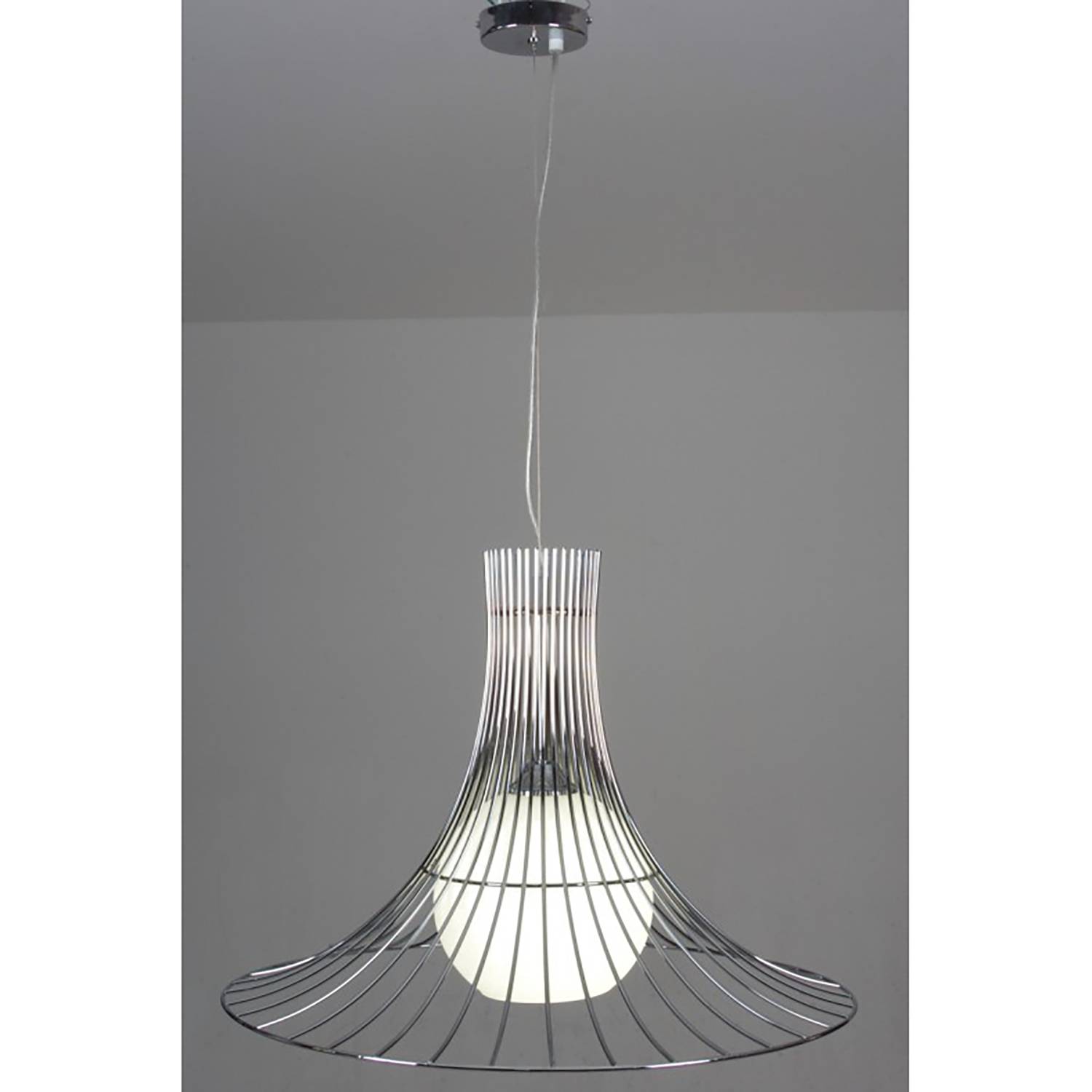 home24 Näve Hängeleuchte/Pendelleuchte Dresden Metall Weiß Modern Ø 55 cm