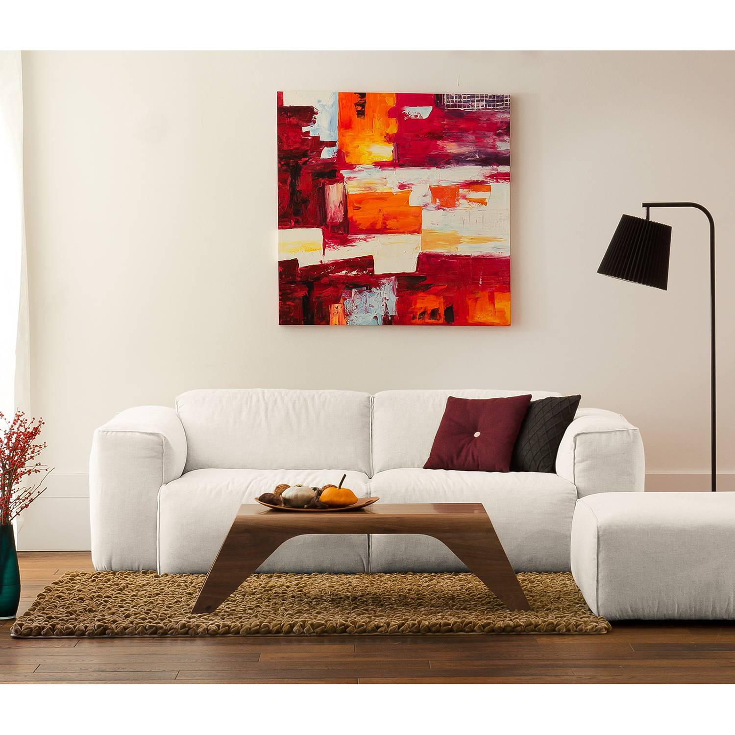 home24 Studio Copenhagen Sofa Hudson 2-Sitzer Beige Webstoff 228x71x102 cm