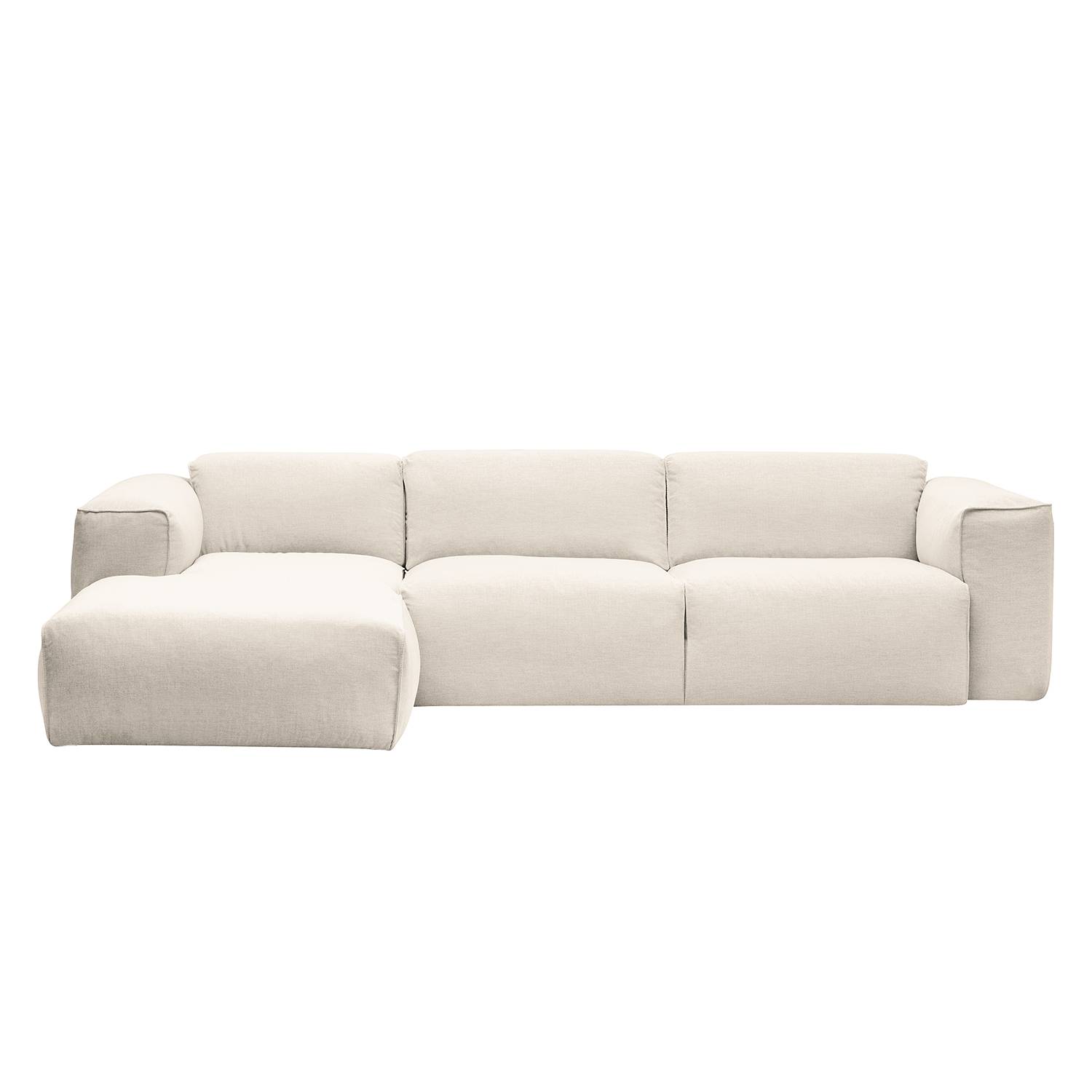 home24 Studio Copenhagen Ecksofa Hudson IV Beige Webstoff 295x71x173 cm (BxHxT) Skandi