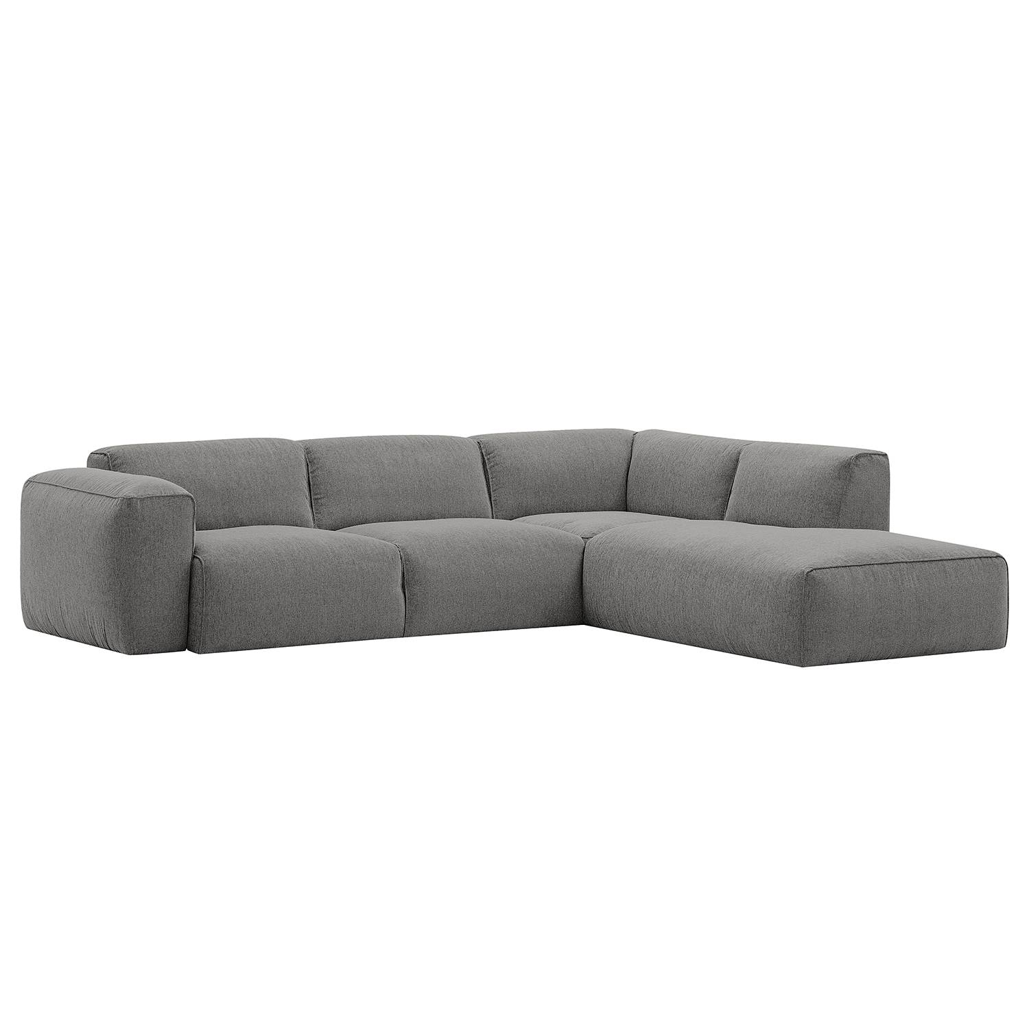 home24 Studio Copenhagen Ecksofa Hudson IX Hellgrau Webstoff 292x71x231 cm (BxHxT) Skandi