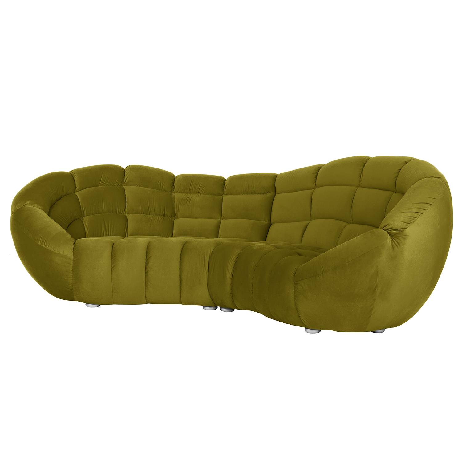 home24 Jack & Alice Bigsofa Blair Grün Microfaser 310x103x170 cm