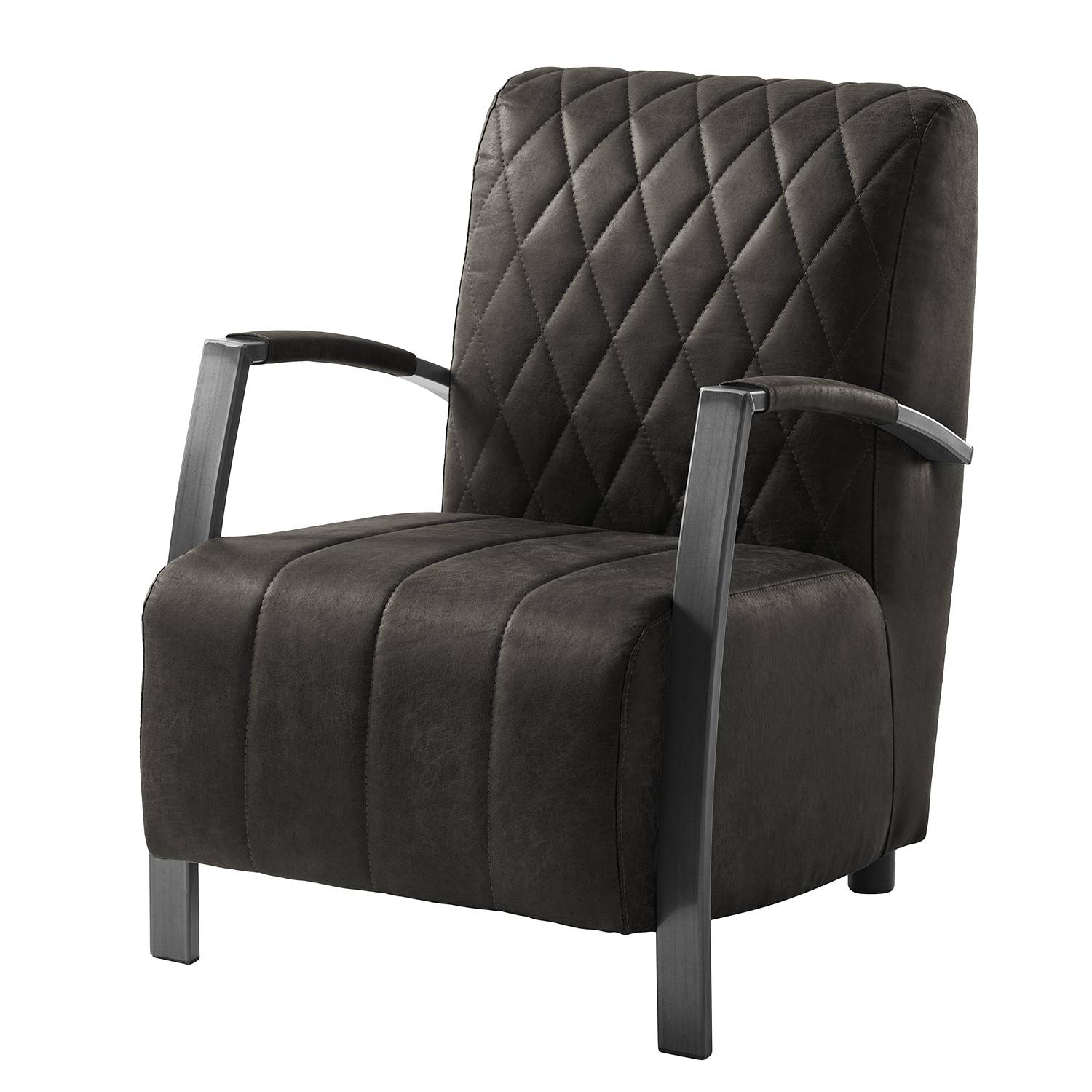 home24 ars manufacti Sessel Straid Basalt Mischgewebe 63x83x83 cm (BxHxT)