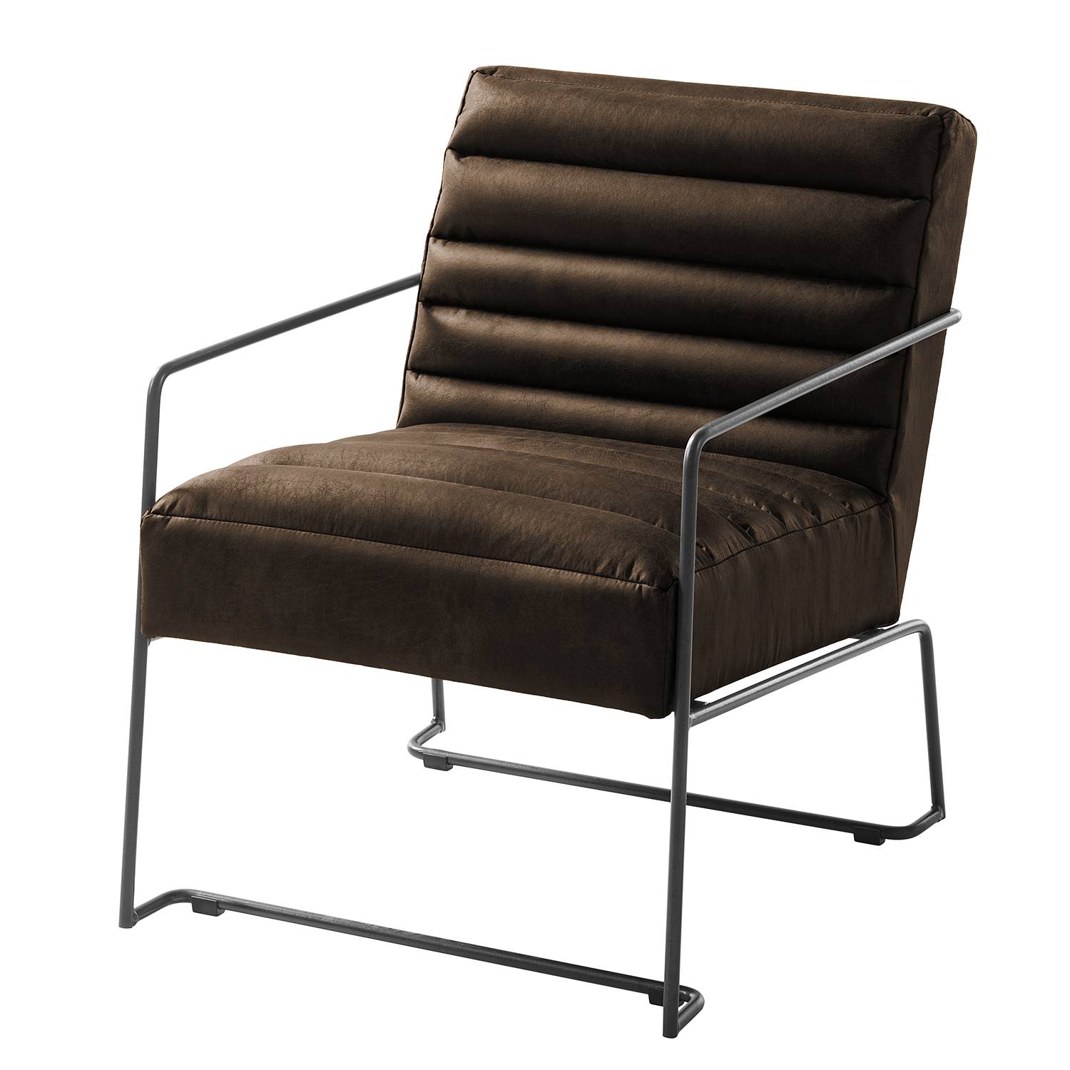 home24 ars manufacti Sessel Voda Braungrau Mischgewebe 63x71x78 cm (BxHxT)