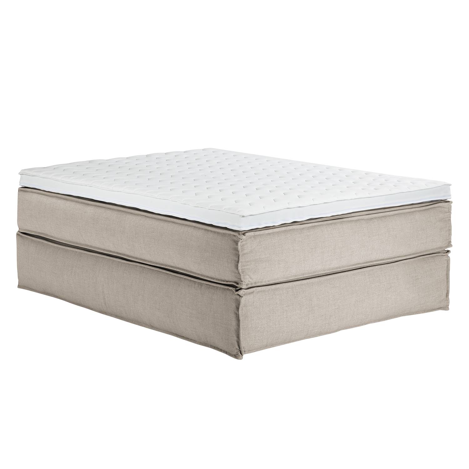 Home24 Boxspringbett Kinx 140x0 Cm Webstoff Beige Mit Matratze Topper Moebel Suchmaschine Ladendirekt De