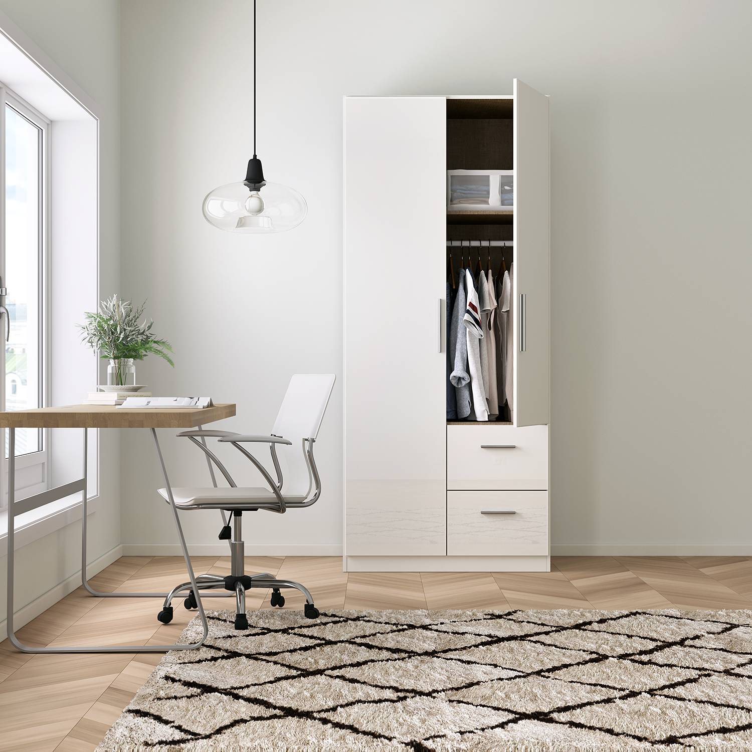 home24 Drehtürenschrank KiYDOO II