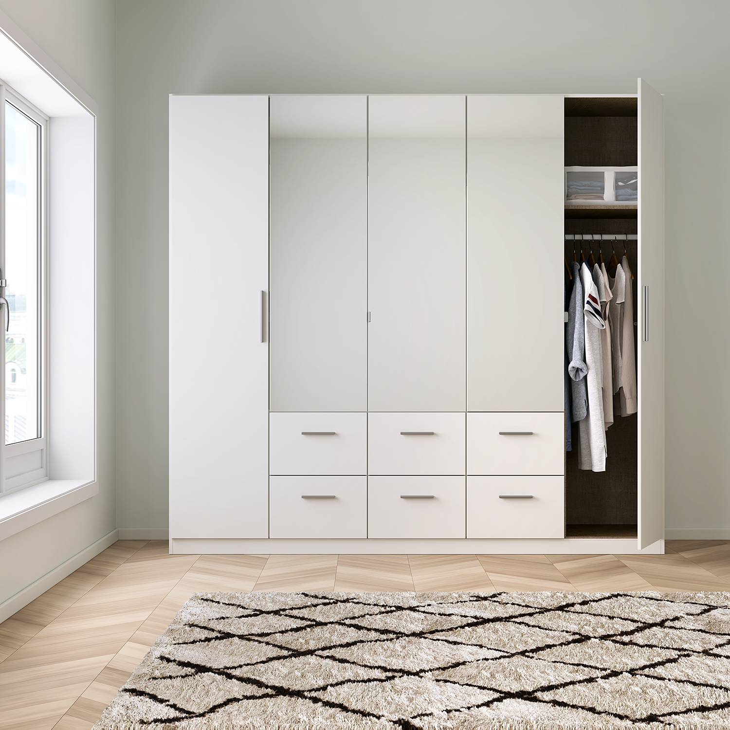 home24 Drehtürenschrank KiYDOO III