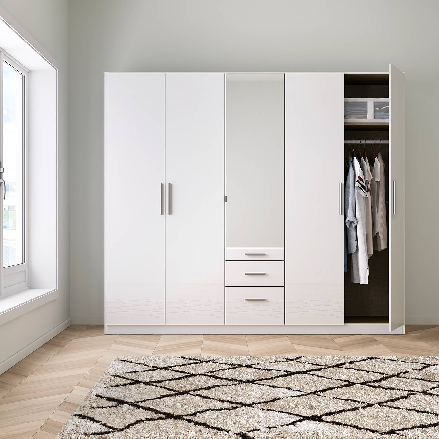 home24 Drehtürenschrank KiYDOO IV