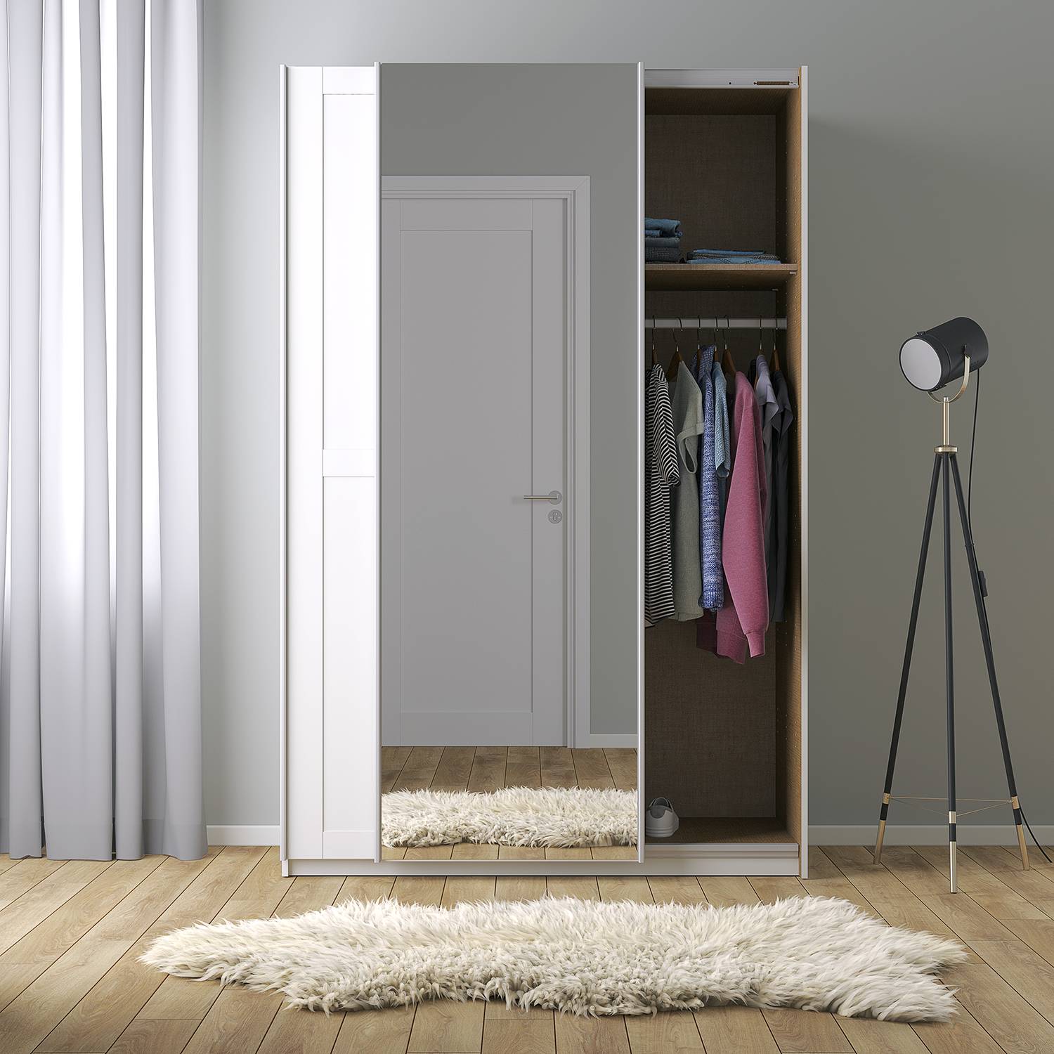 home24 Schwebetürenschrank KiYDOO Landhaus II