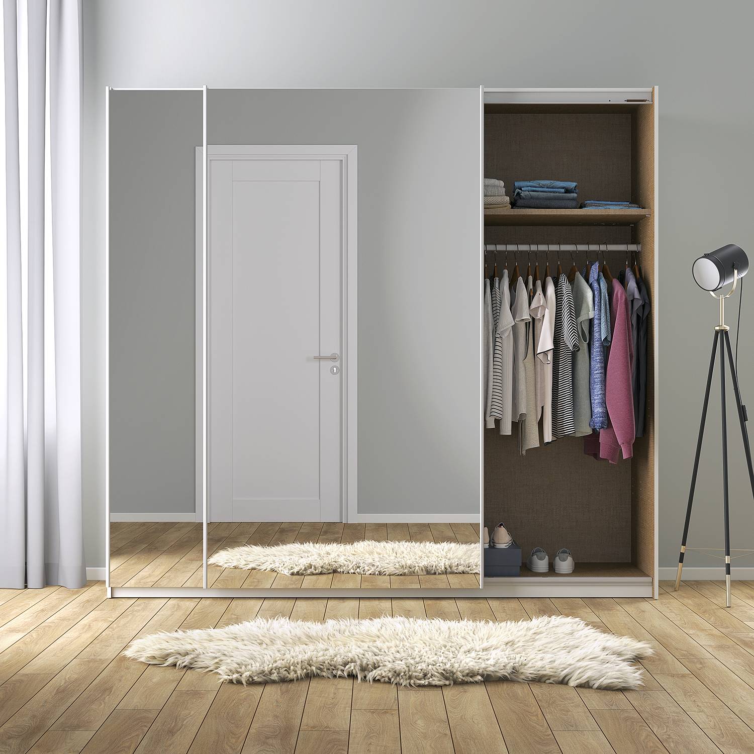 home24 Schwebetürenschrank KiYDOO Landhaus III