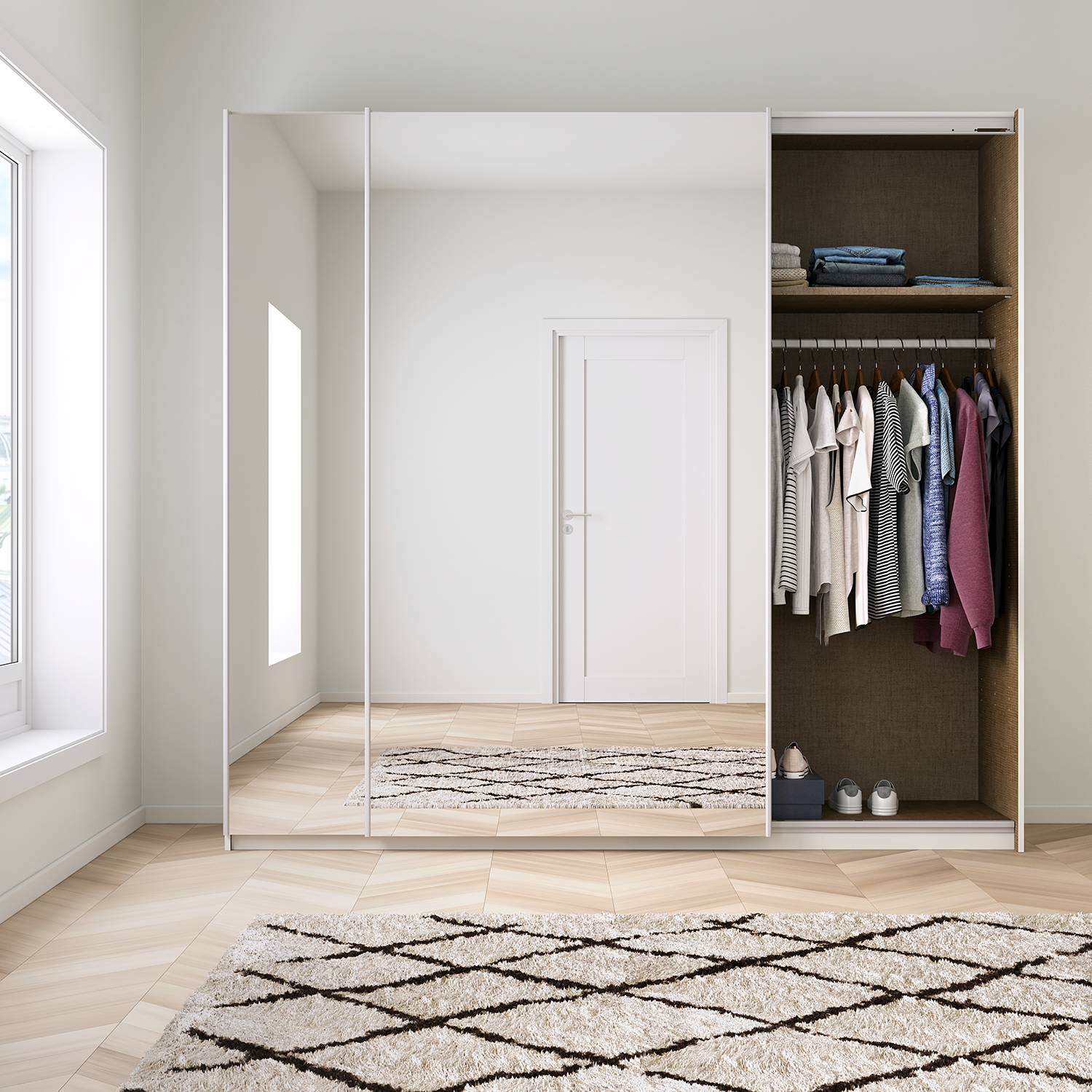 home24 Schwebetürenschrank KiYDOO III