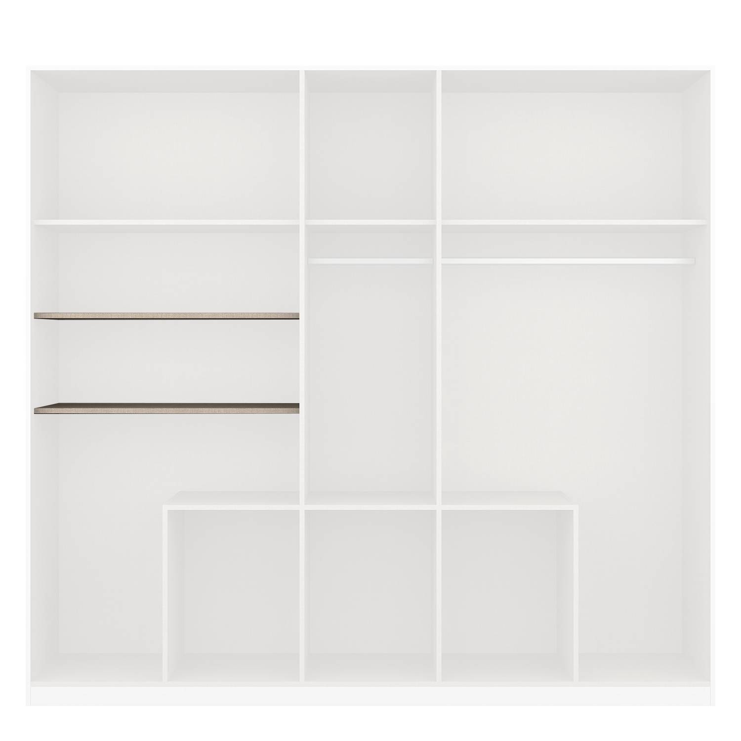 home24 Zubehörpaket Drehtürenschrank KiYDOO III 2-teilig Beige 88x1,6x45 cm (BxHxT) 5-türig Spanplatte Modern