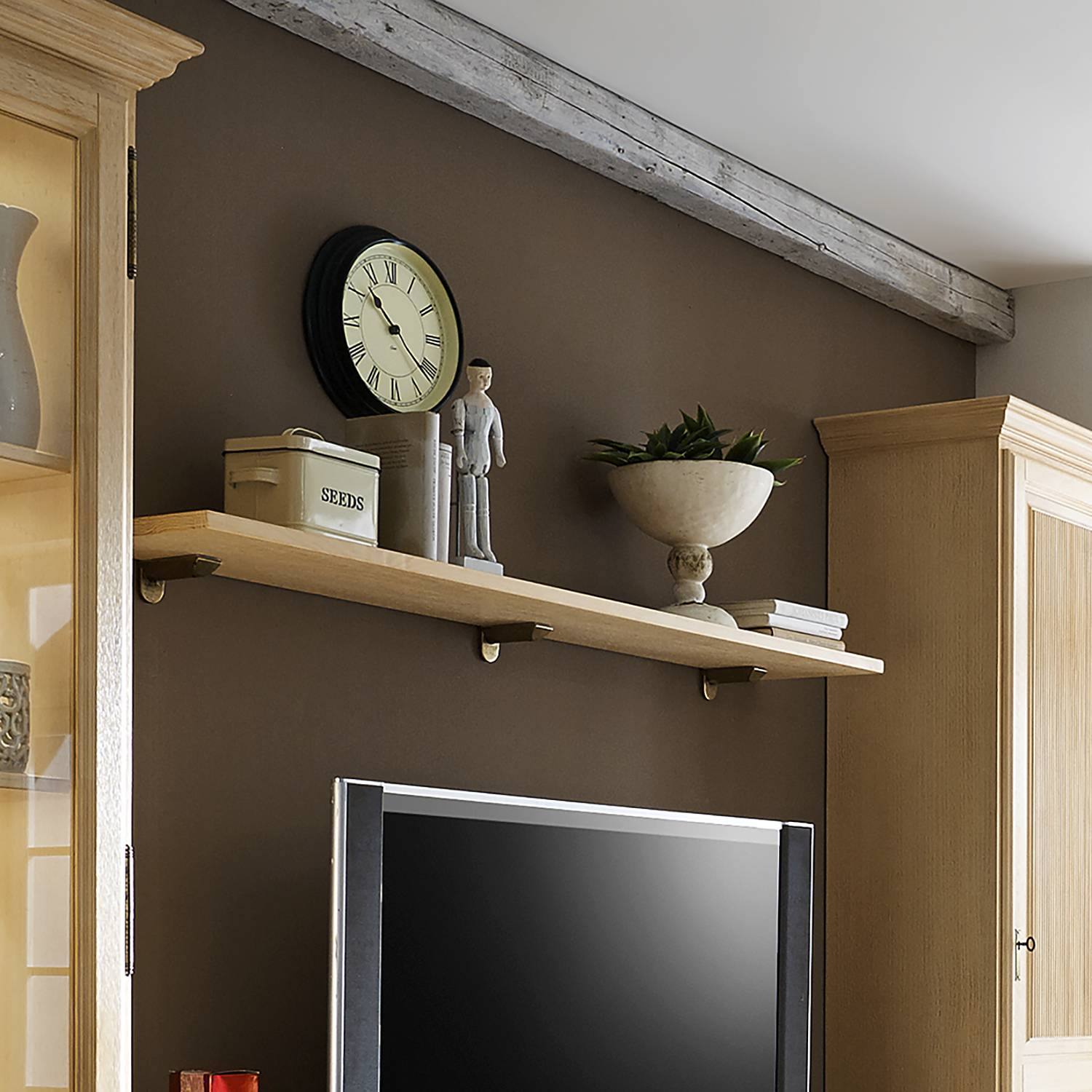 home24 Ridgevalley Wandboard Breddin Massivholz Pinie 170x3x28 cm (BxHxT)