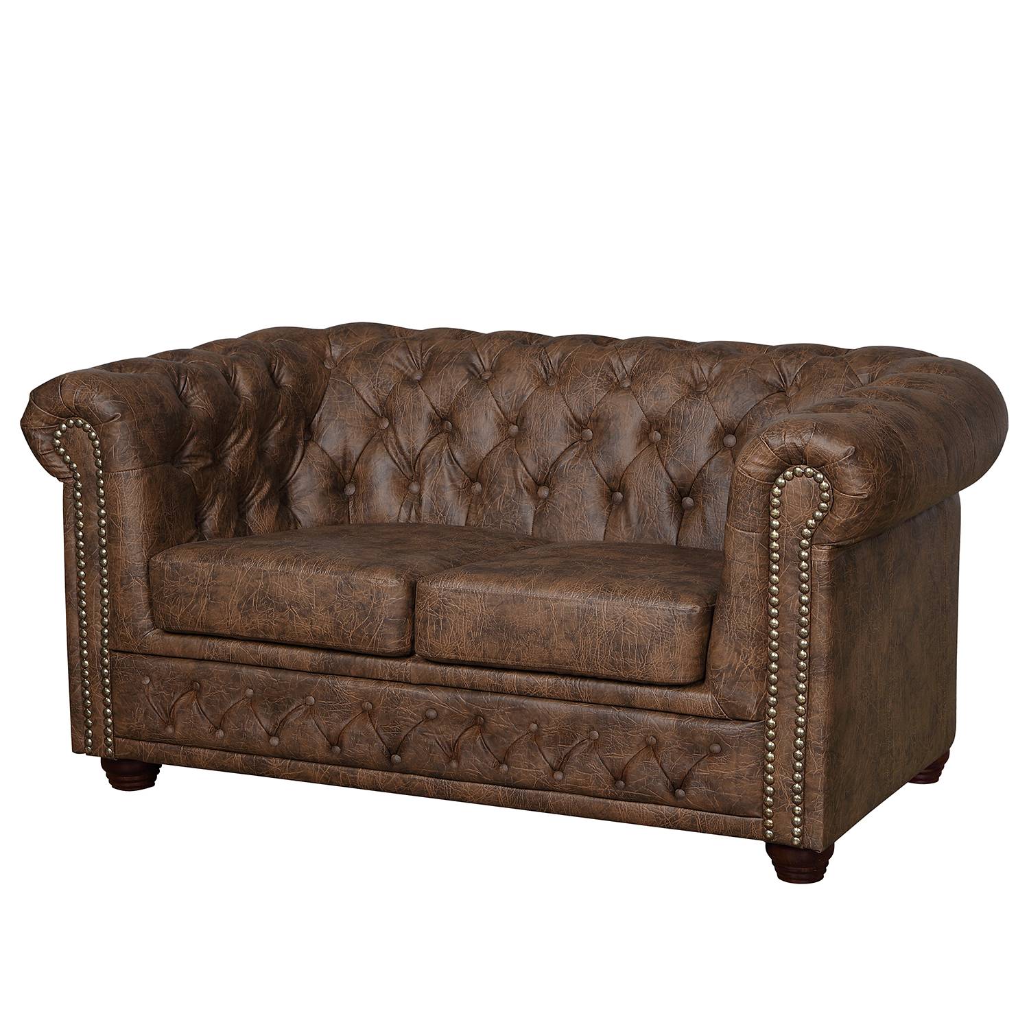 home24 Sofa Kamaru (2-Sitzer) Kunstleder