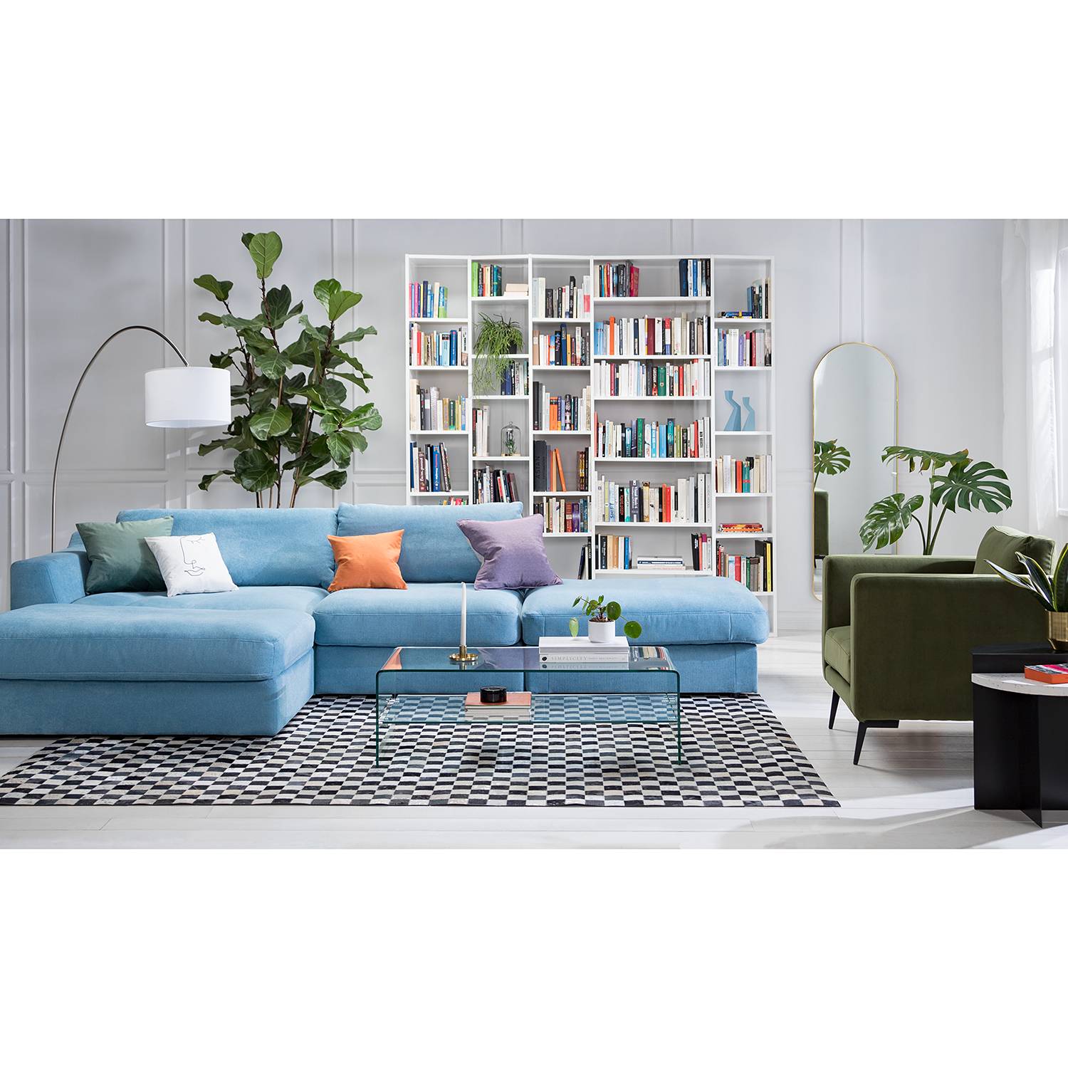 home24 Temahome Regal Maze III MDF Weiß 216x224x34 cm (BxHxT)