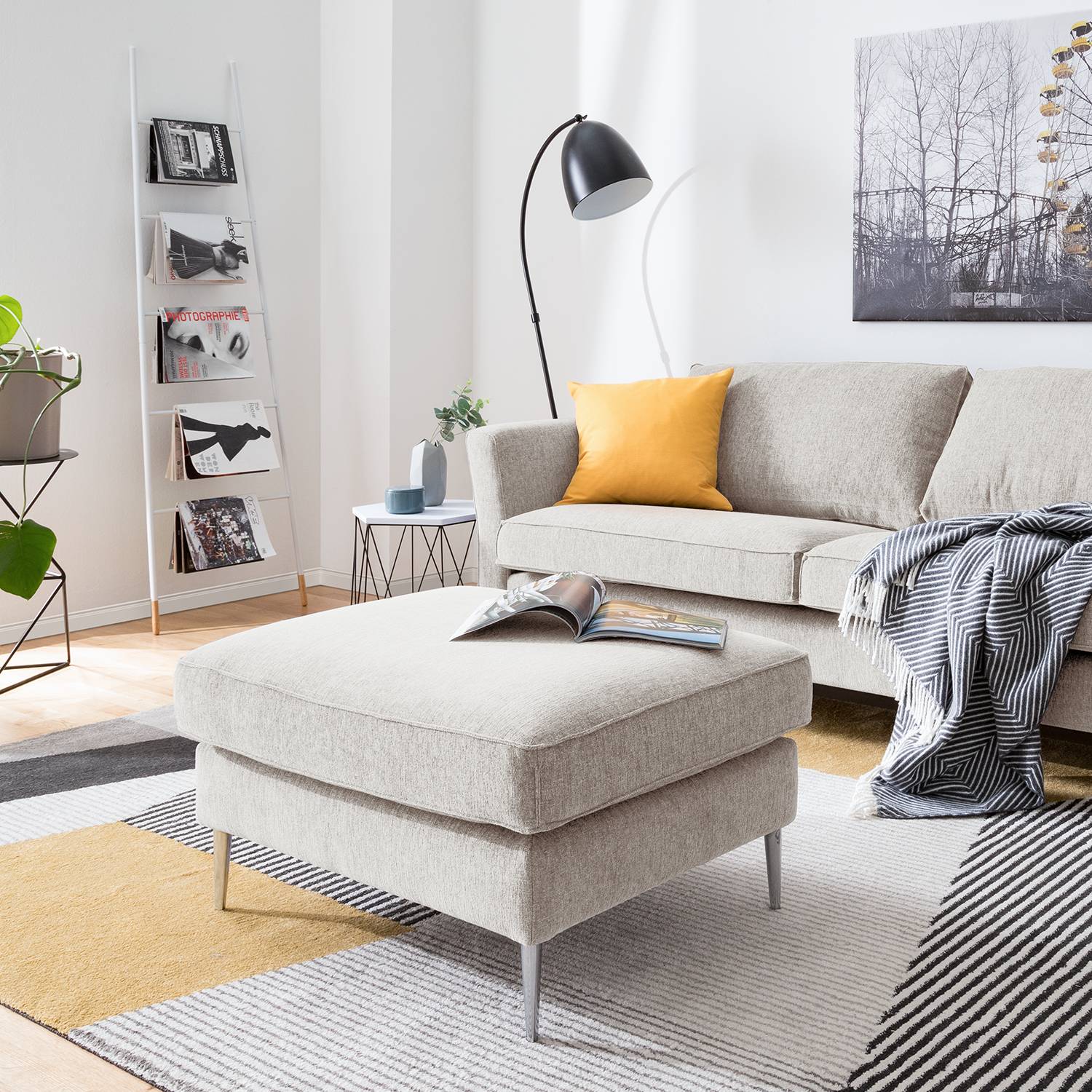 Pouf repose-pieds Mirabela