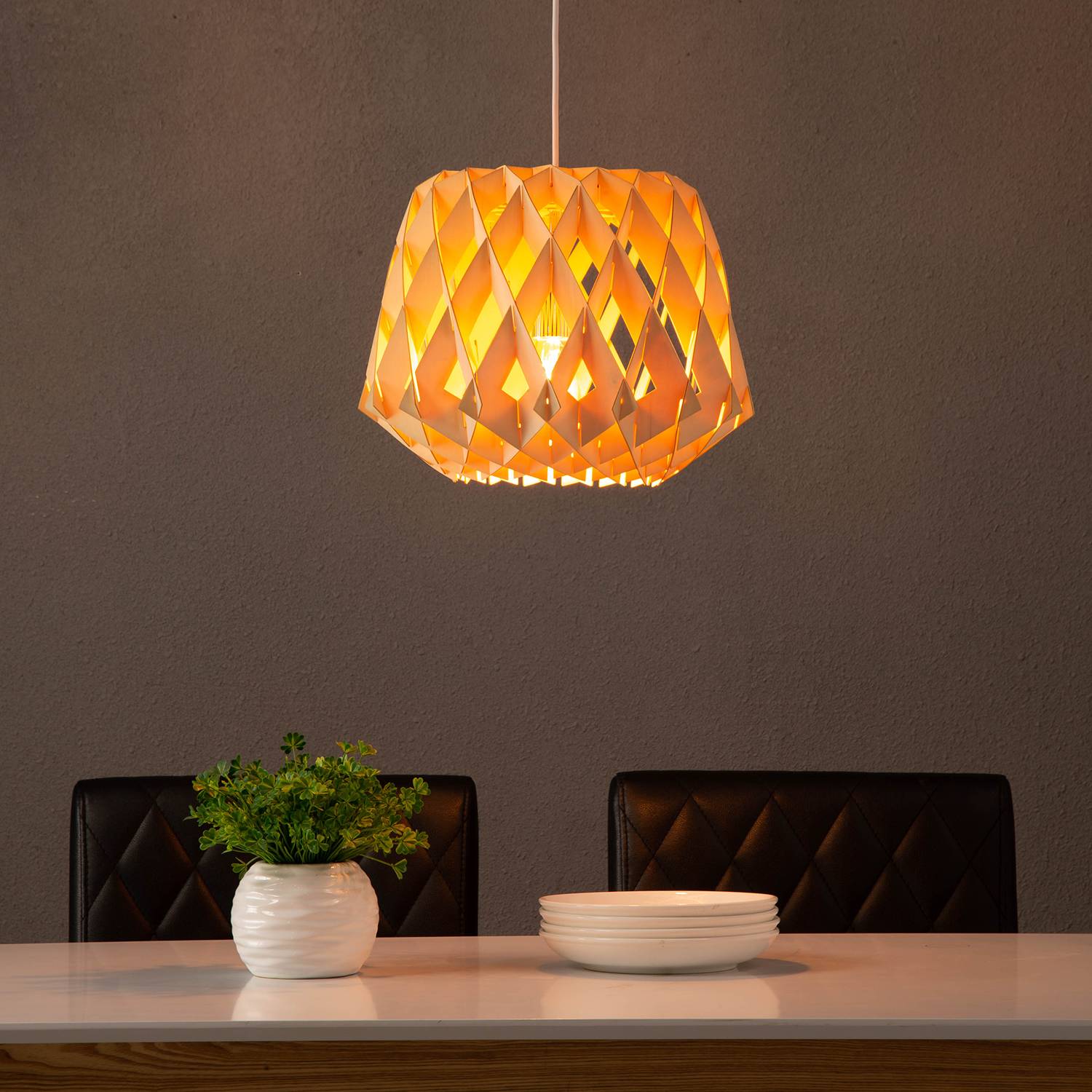 Pendelleuchte SKULPA WOOD II - Linde Massivholz