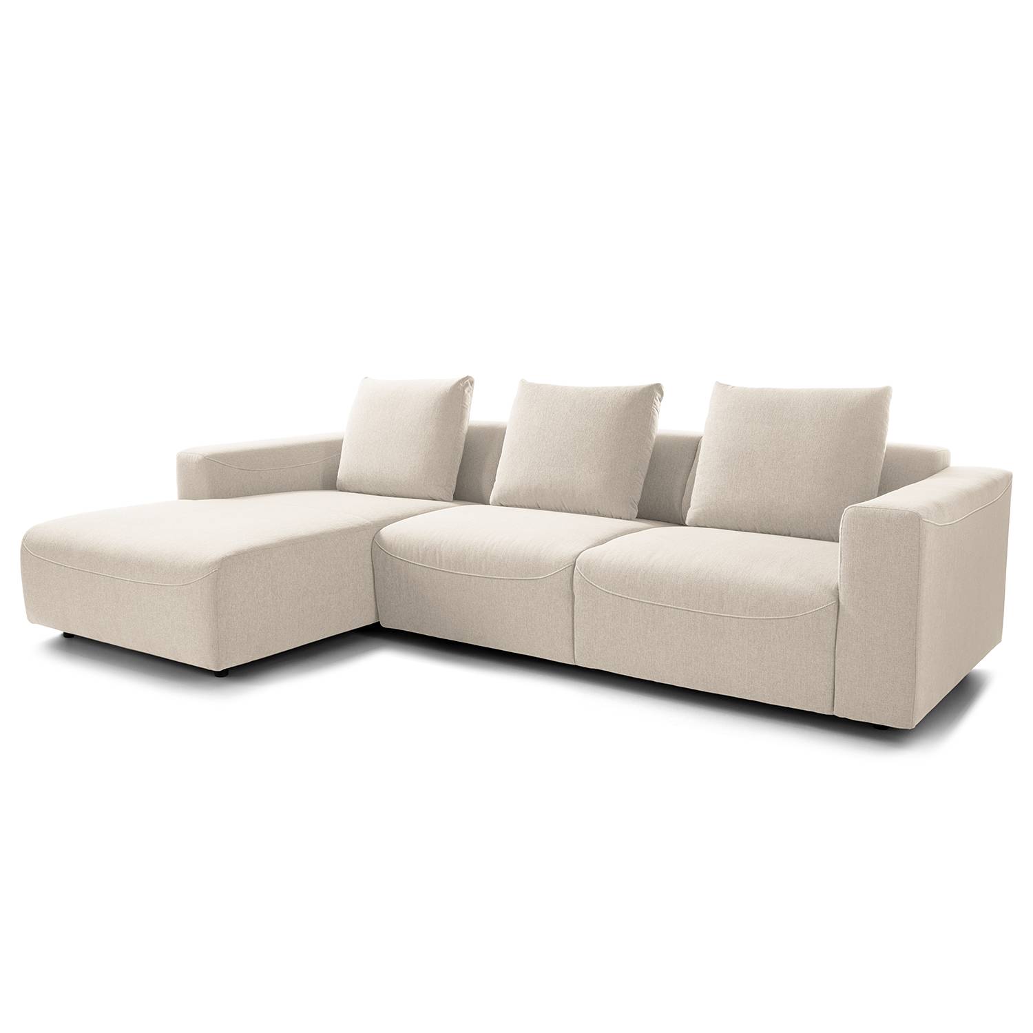 Ecksofa FINNY I Webstoff - Beige