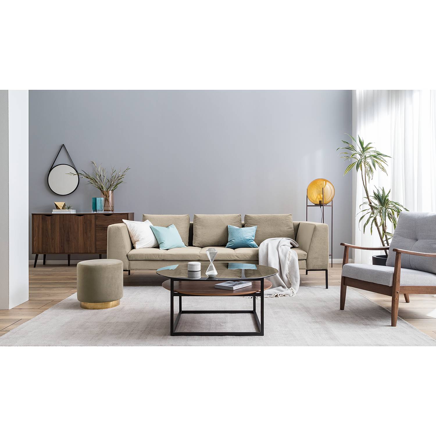 Sofa Madison (3-Sitzer) Samt