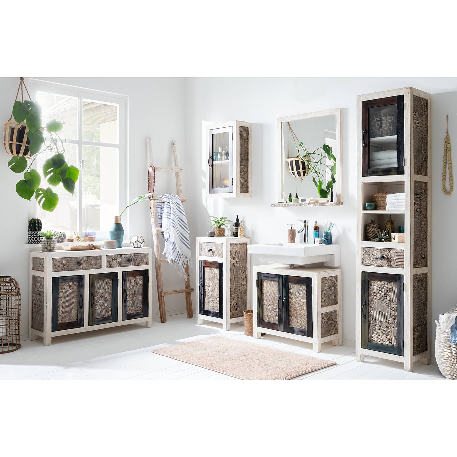 Wolfmoebel Wastafelonderkast Goa White Wolf Moebel wolfmoebel kopen in de aanbieding