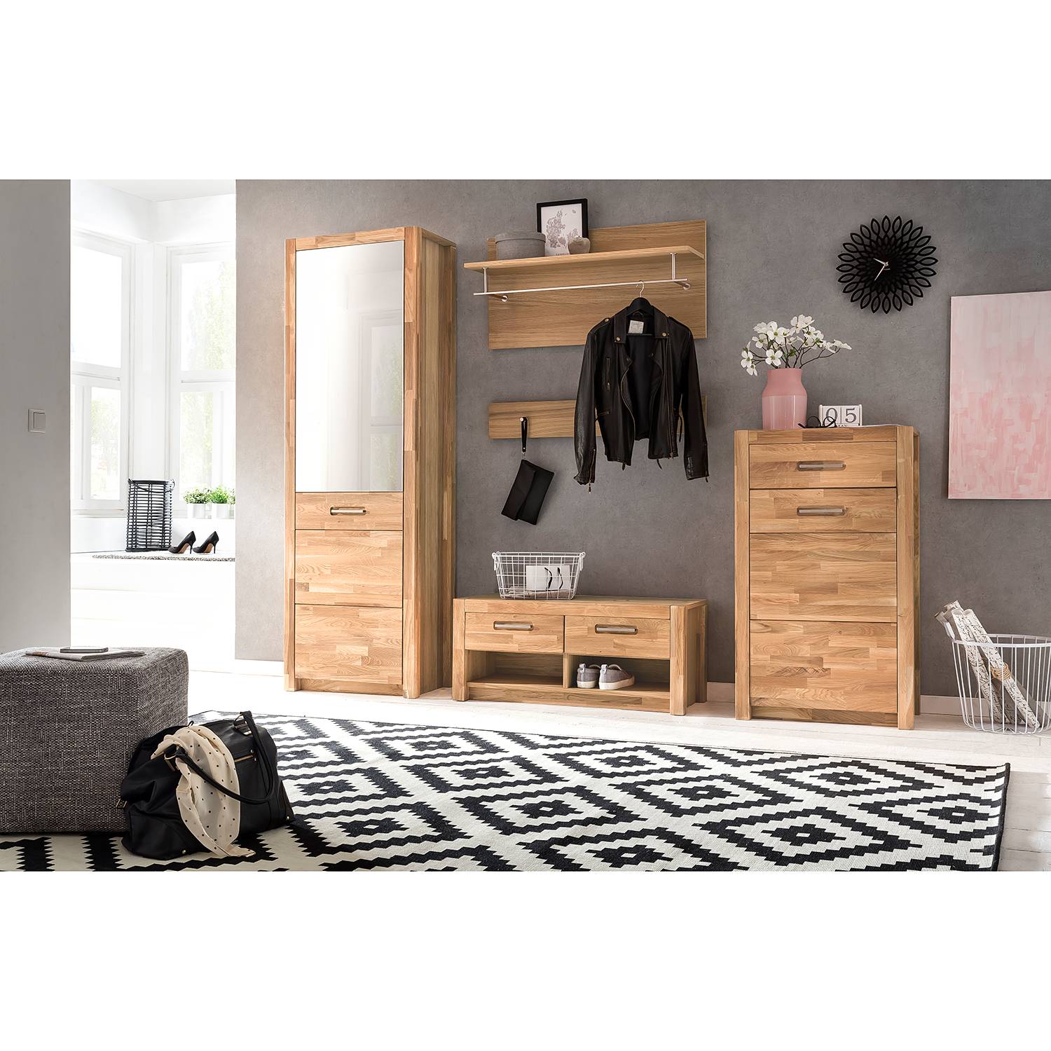 home24 Garderobenpaneel Majona (2-teilig)