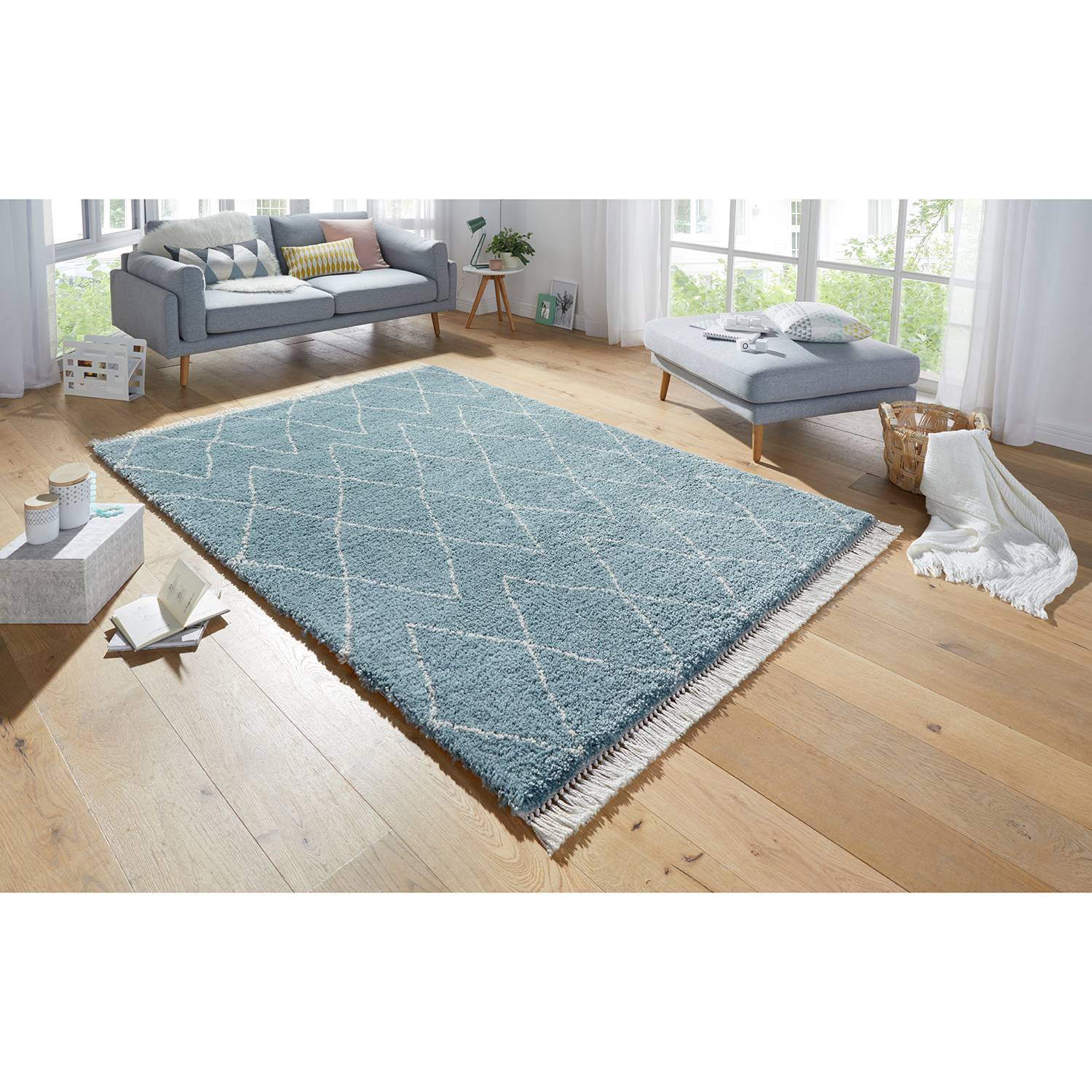 home24 Hochflorteppich Jade
