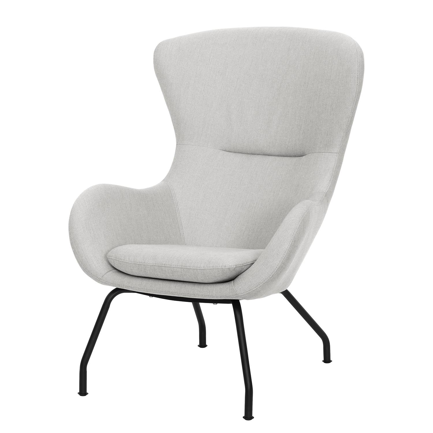 home24 Mørteens Sessel Levan Granit Webstoff 75x85x103 cm (BxHxT)