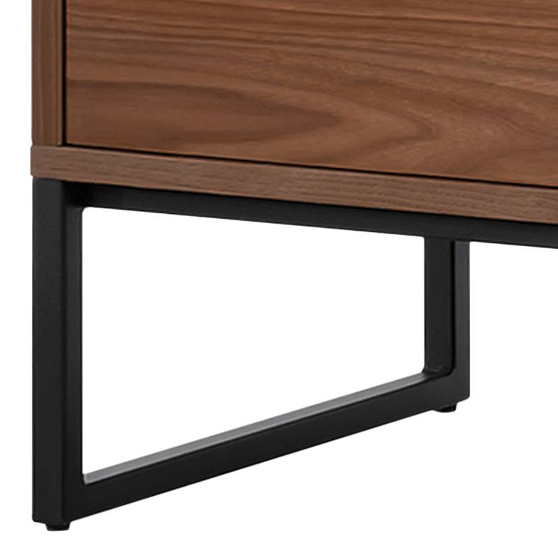 Sideboard YANEC - Walnuss / Schwarz
