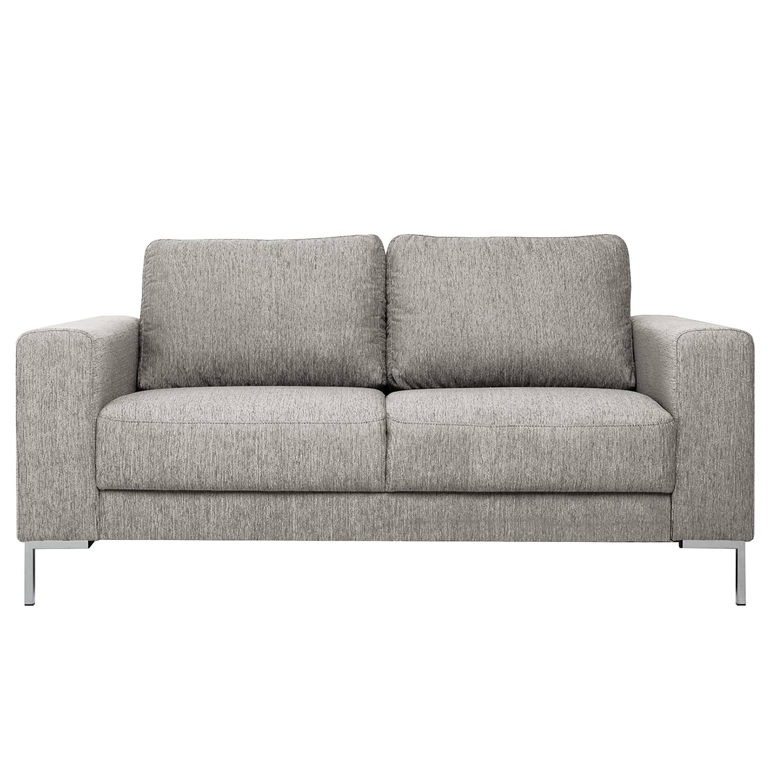 home24 Fredriks Sofa Summer I 2-Sitzer Platin Strukturstoff 170x90x90 cm