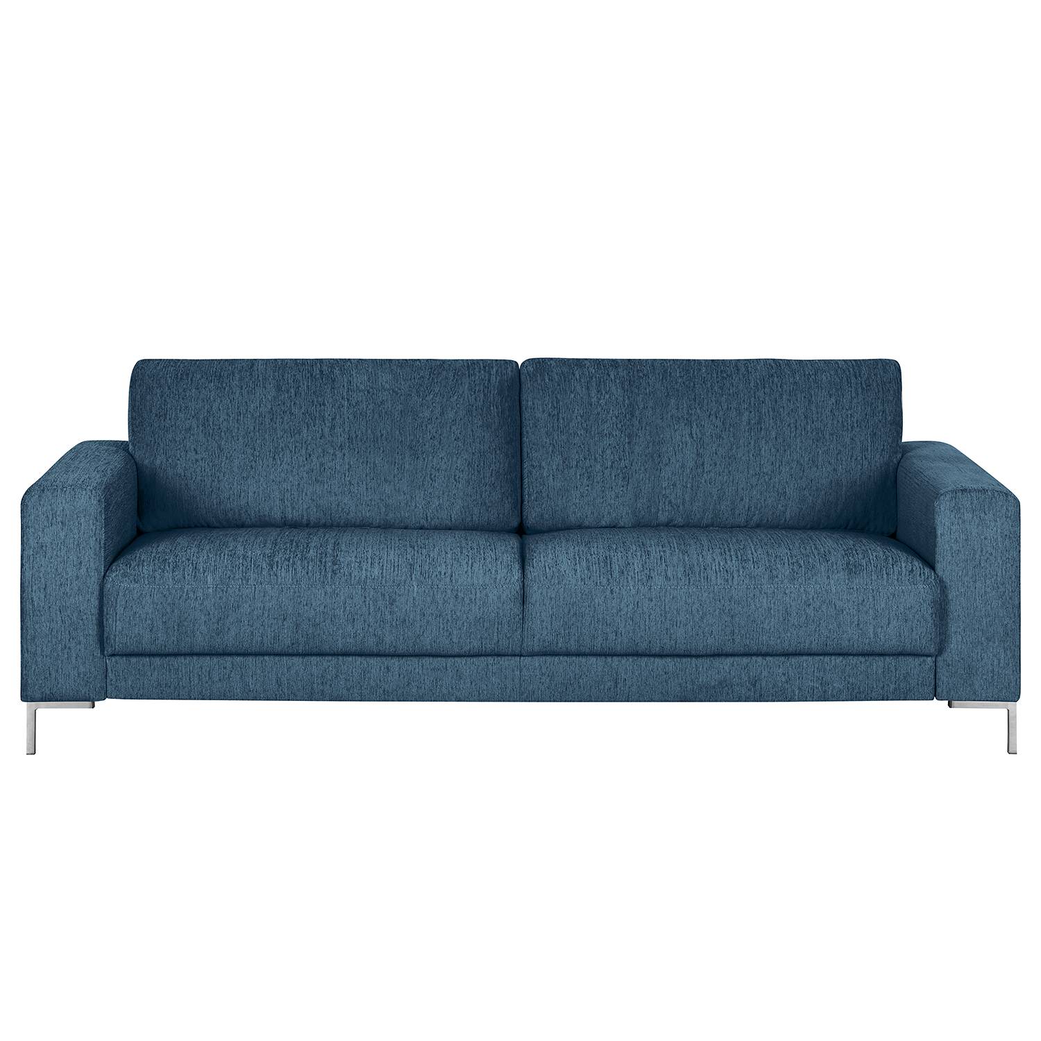 home24 Fredriks Sofa Summer I 3-Sitzer Jeansblau Strukturstoff 220x90x90 cm