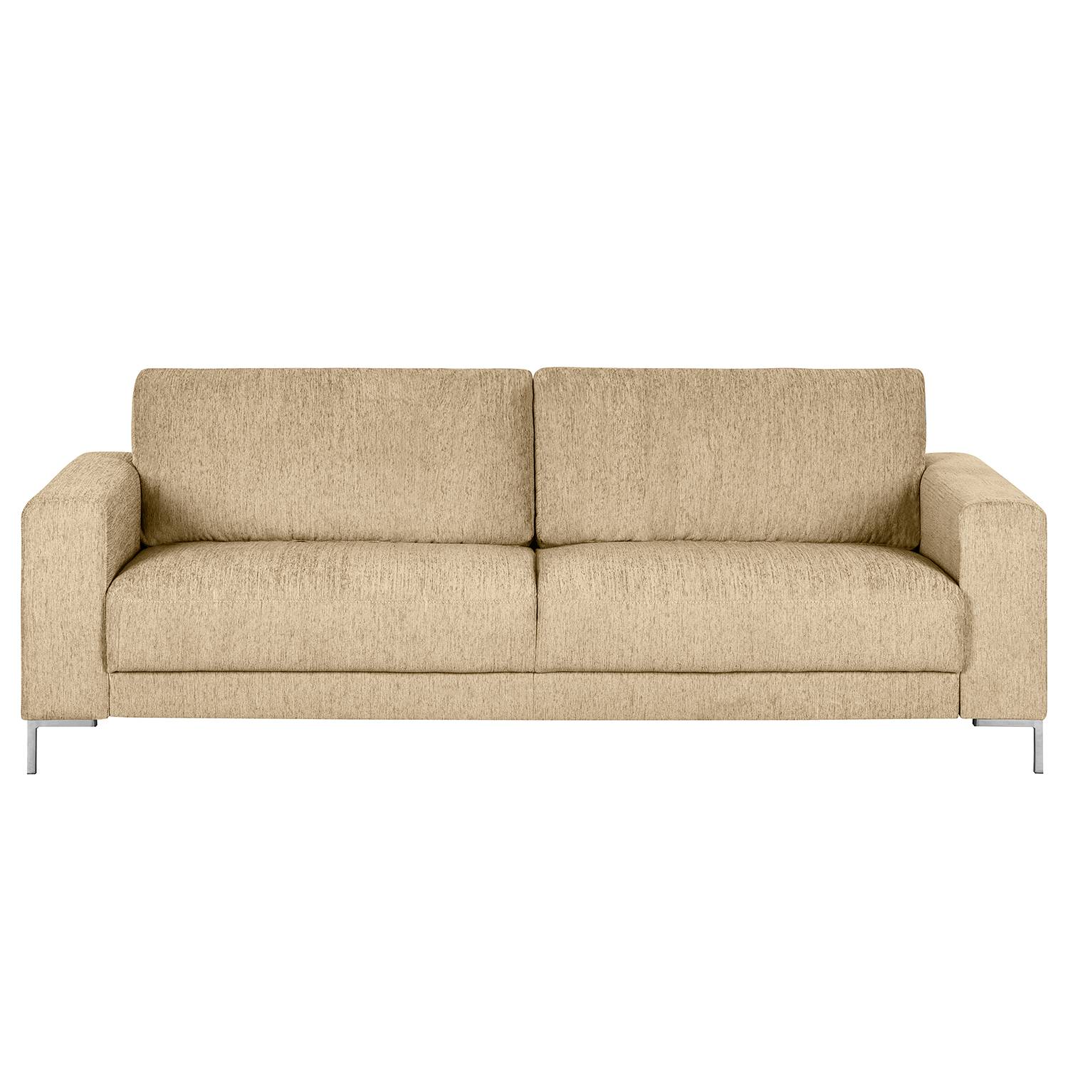 home24 Fredriks Sofa Summer I 3-Sitzer Cappuccino Strukturstoff 220x90x90 cm