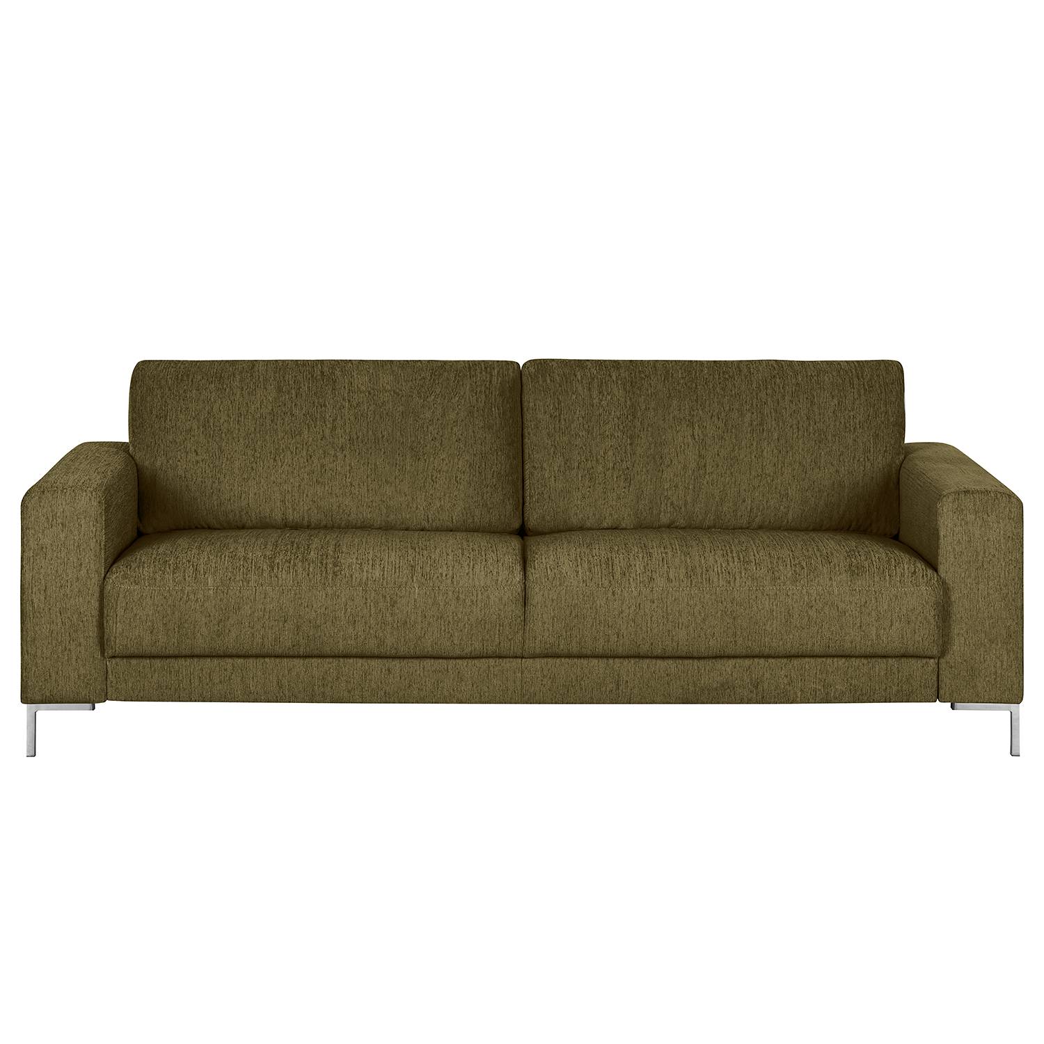 home24 Fredriks Sofa Summer I 3-Sitzer Olivgrün Strukturstoff 220x90x90 cm