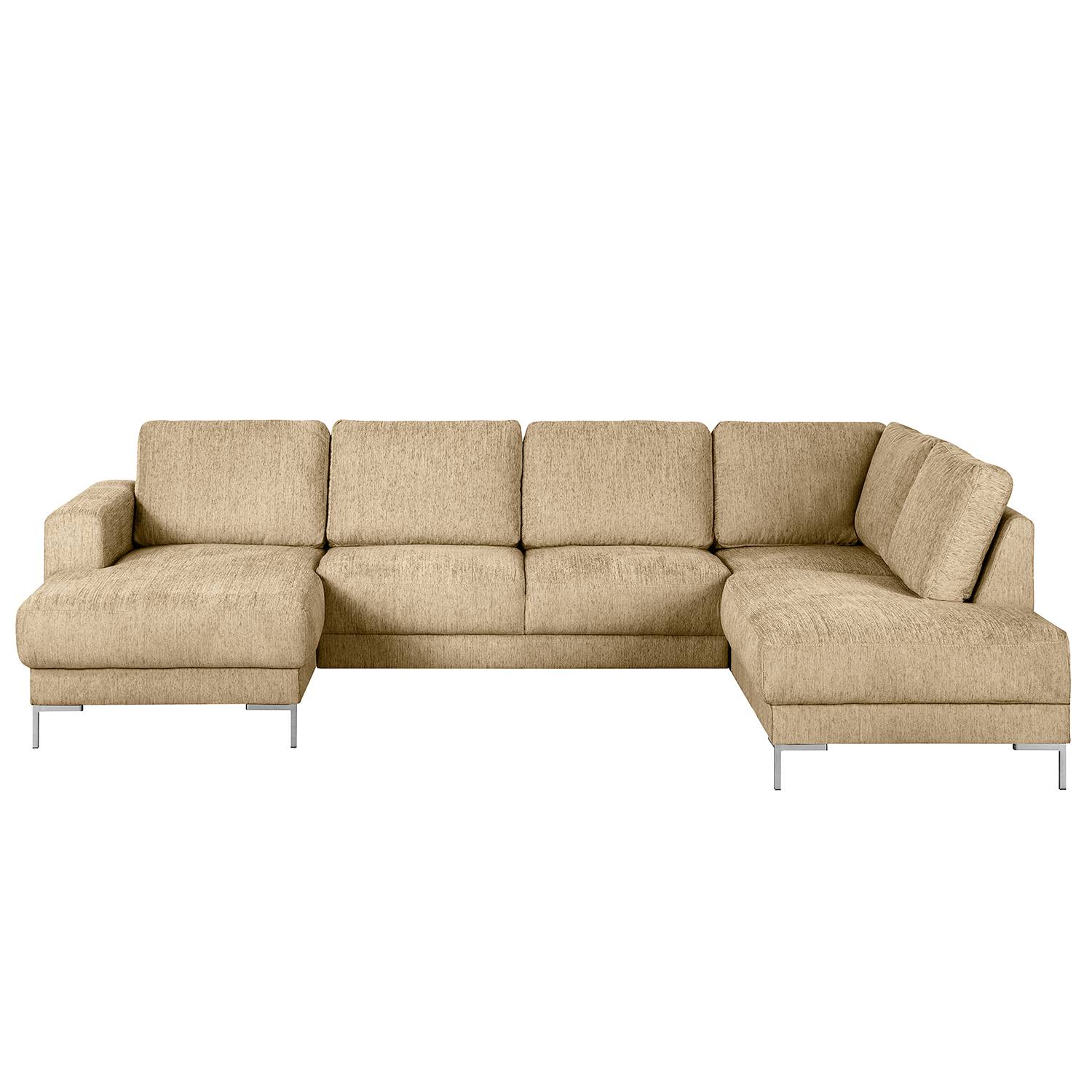 home24 Fredriks Wohnlandschaft Summer I Cappuccino Strukturstoff 299x80x149 cm