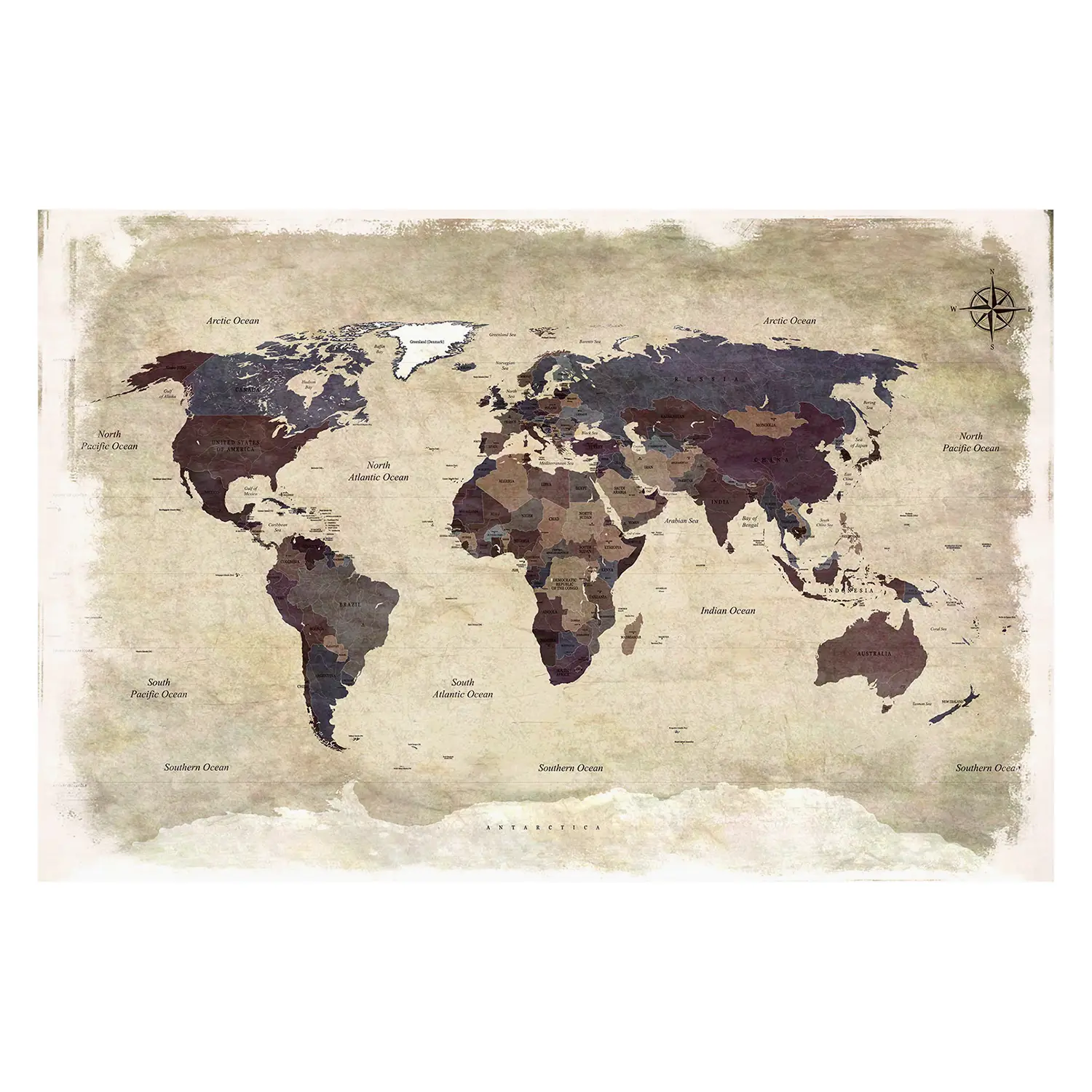 3 Bild Worldmap Old