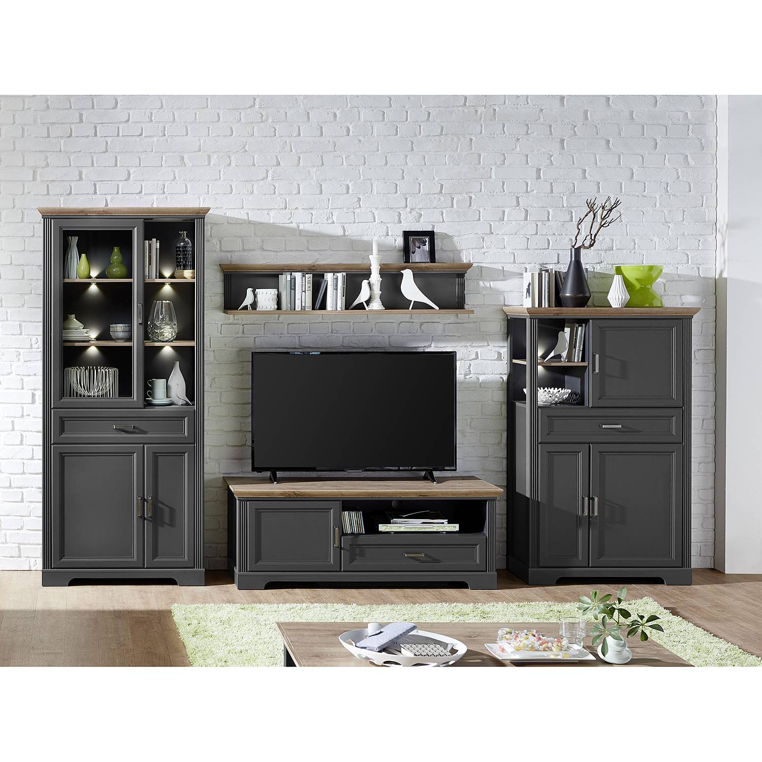 home24 Vitrinenschrank Jasmund