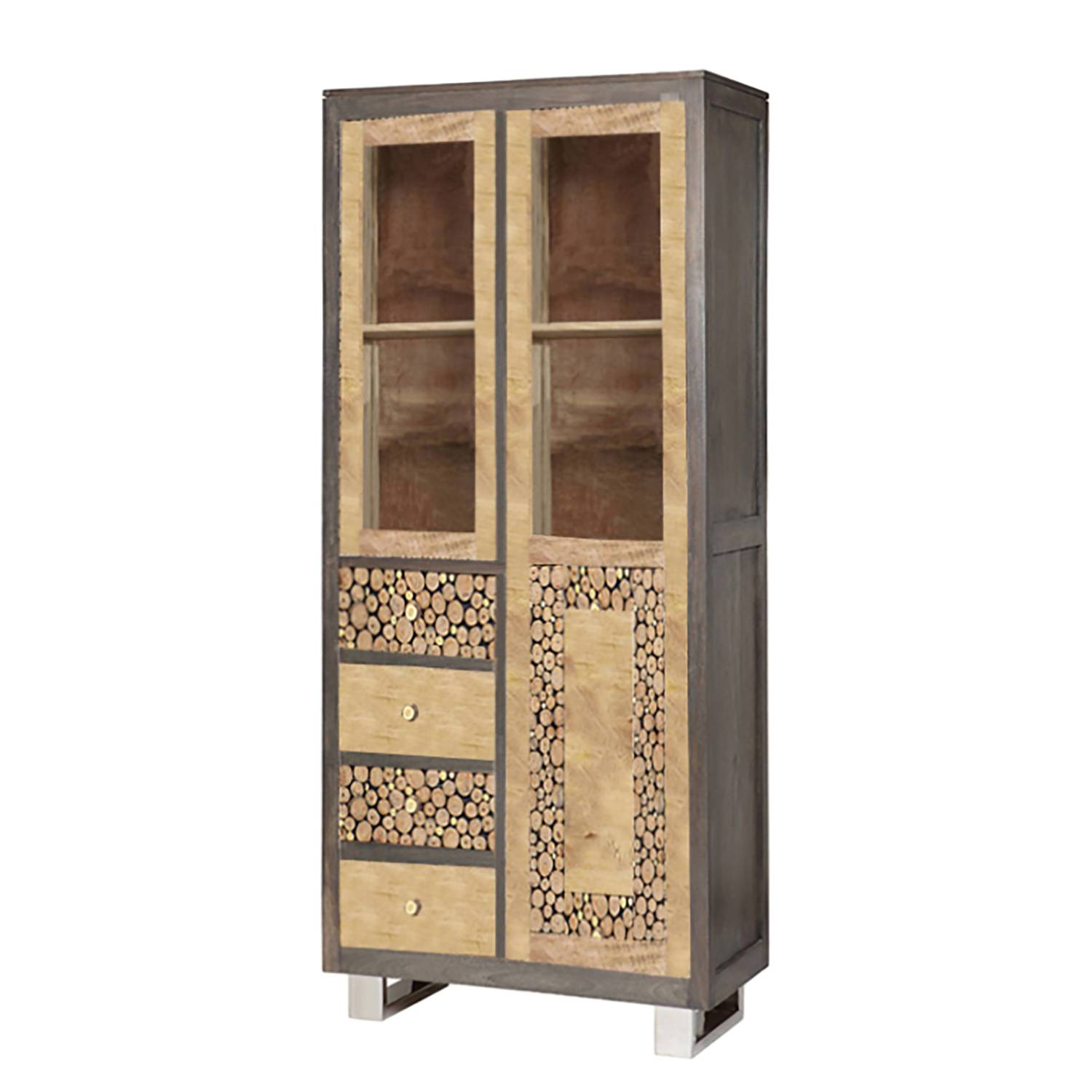 Vitrinekast Texas Naturoo naturoo kopen in de aanbieding Vitrinekast Texas Naturoo naturoo kopen in de aanbieding