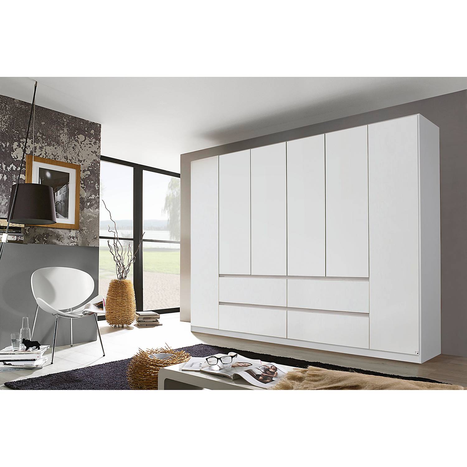 home24 Rauch Pack´s Drehtürenschrank Mainz Alpinweiß 271x210x54 cm (BxHxT) Spanplatte Modern