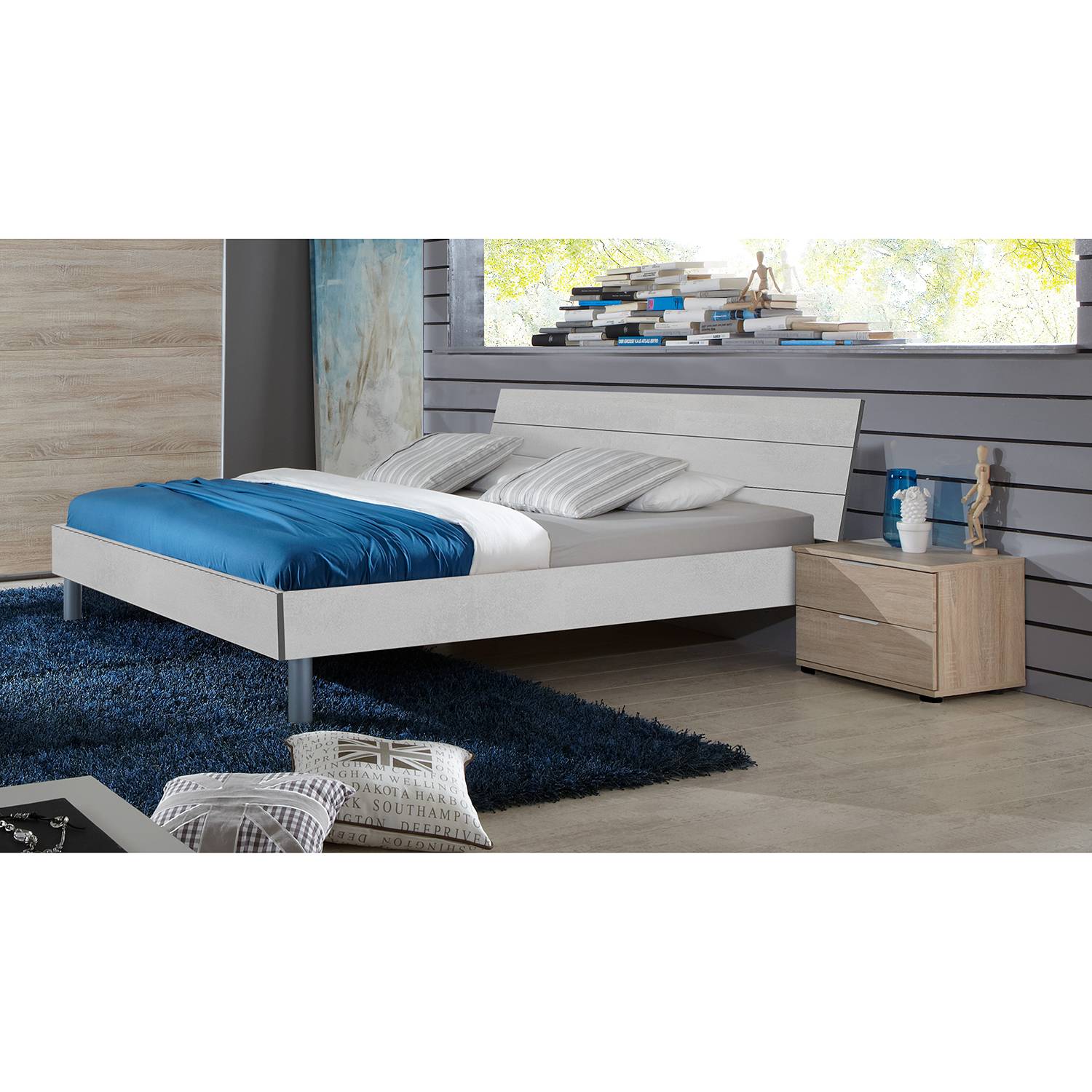 home24 Wimex Kopfteil Easy Beds 160x200 cm Spanplatte Graphit