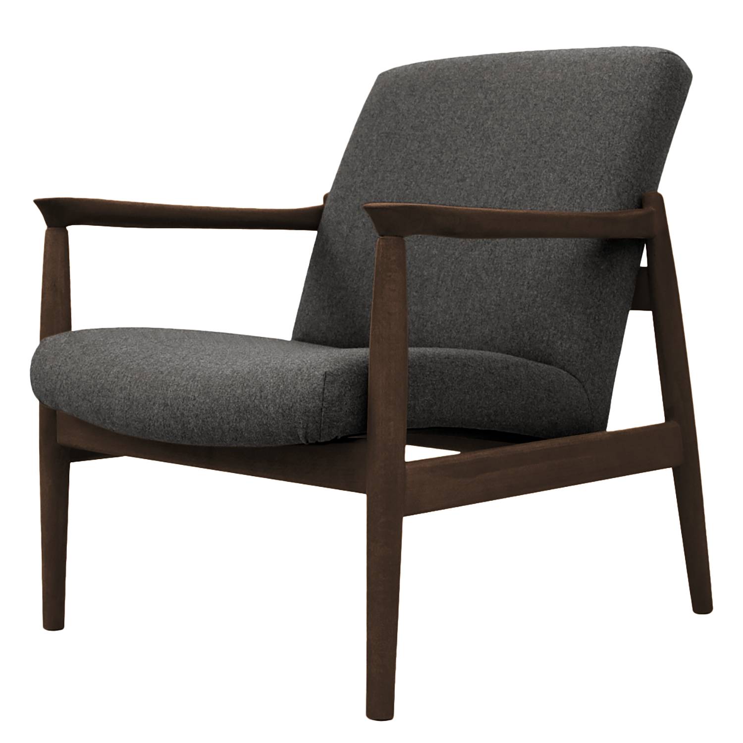 home24 Studio Copenhagen Sessel Froid Anthrazit Filz 63x75x72 cm (BxHxT)