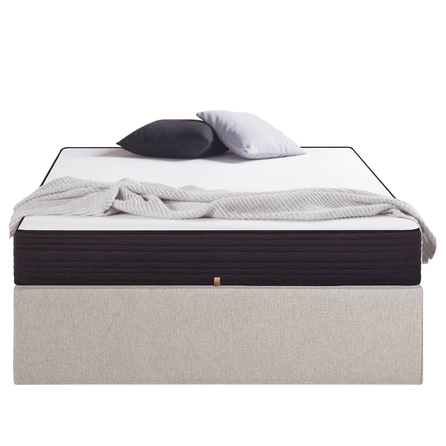 home24 Norrwood Polsterbett Faugh 180x200 cm Webstoff Beige