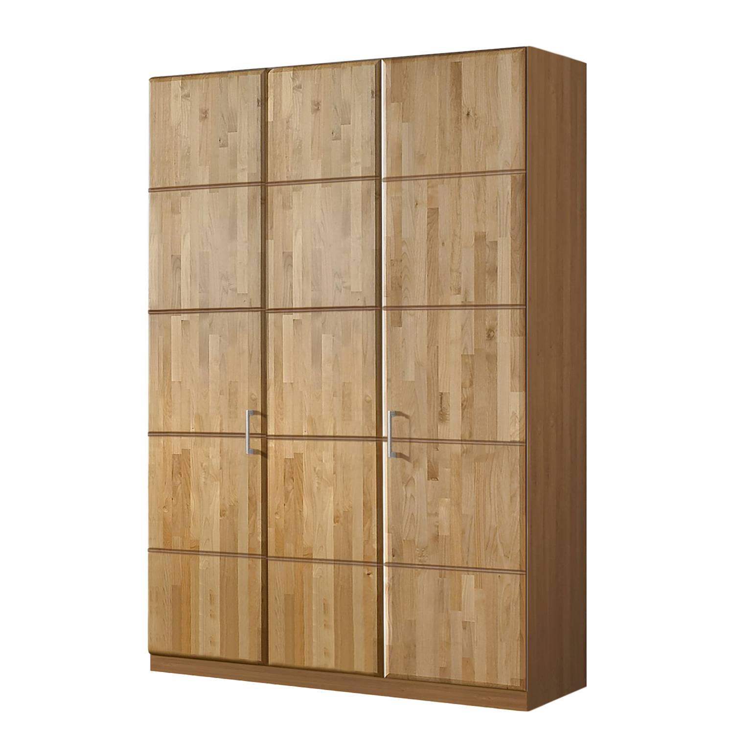 home24 Wiemann Drehtürenschrank Baltrum 150x216x58 cm (BxHxT) 3-türig Erle Teilmassiv