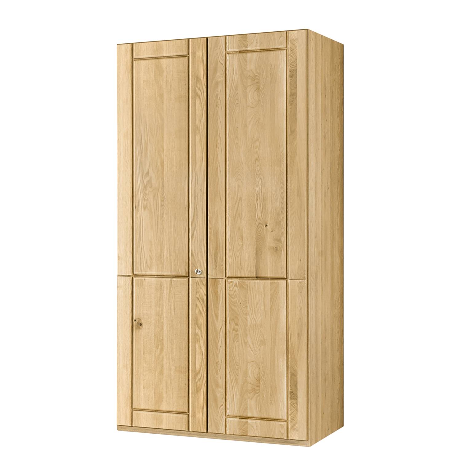 home24 Wiemann Drehtürenschrank Borkum 100x216x58 cm (BxHxT) 2-türig Eiche Teilmassiv