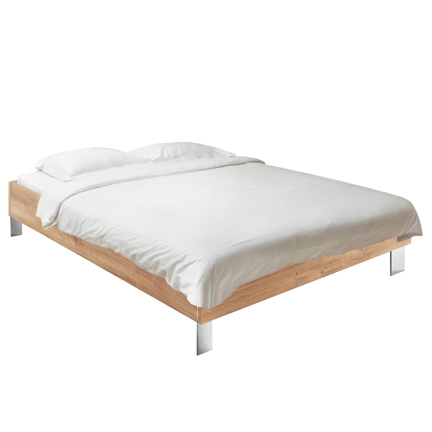 home24 Wimex Bettgestell Level 140x200 cm Spanplatte Plankeneiche Dekor Modern