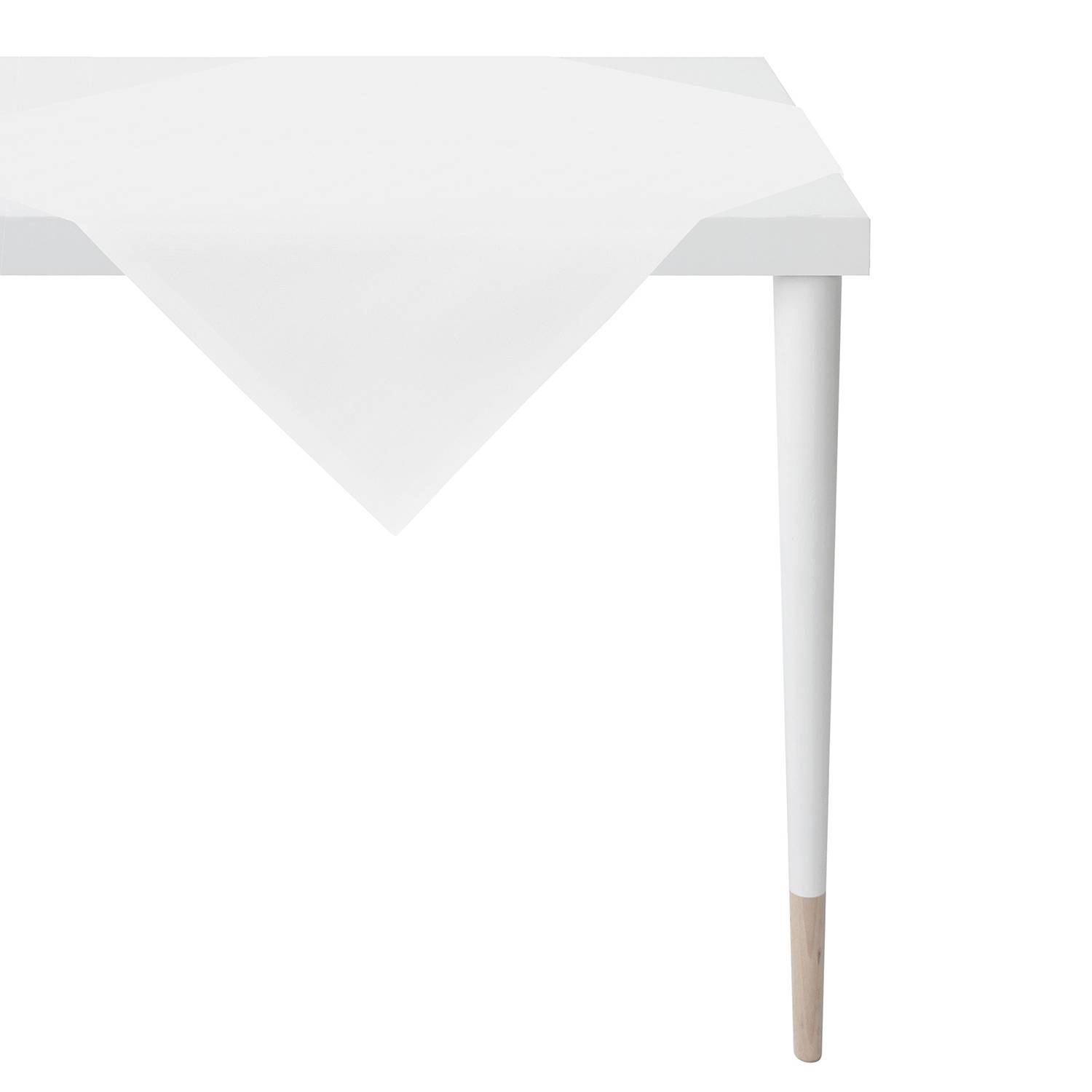 home24 Apelt Tischdecke Adrar Polarweiß Webstoff 85x85 cm (BxT)