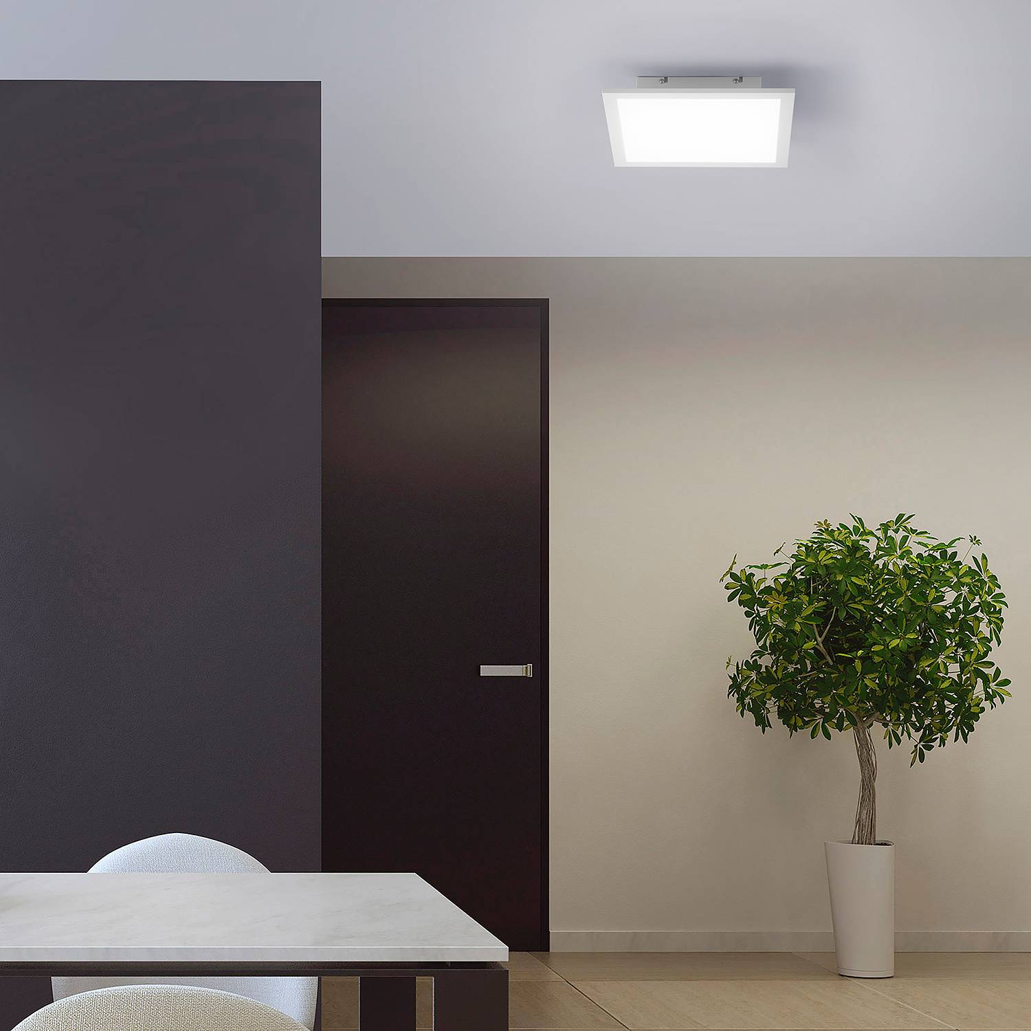 Home24 LED-plafondlamp Flat II, Leuchten Direkt