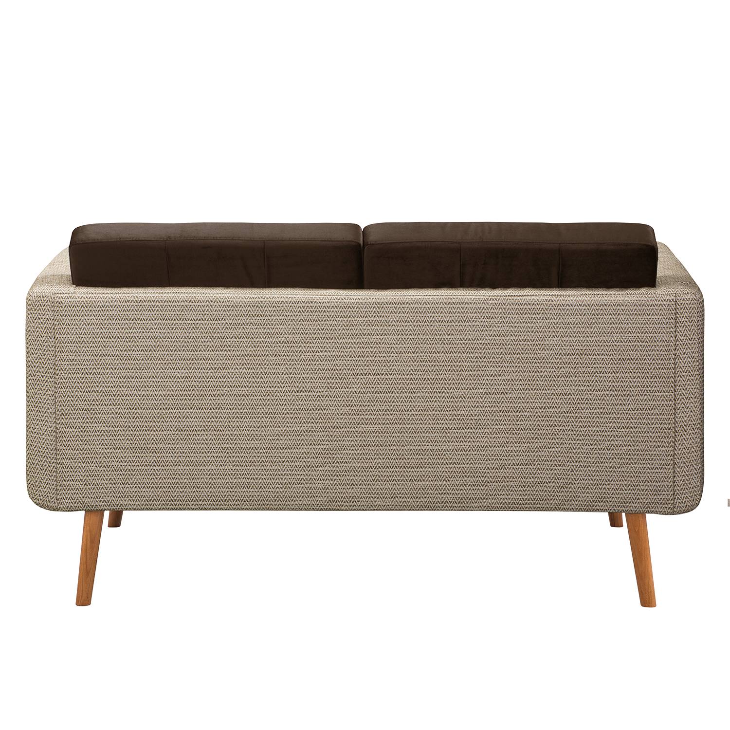 Sofa CROOM V (2-Sitzer) - Beige / Dunkelbraun